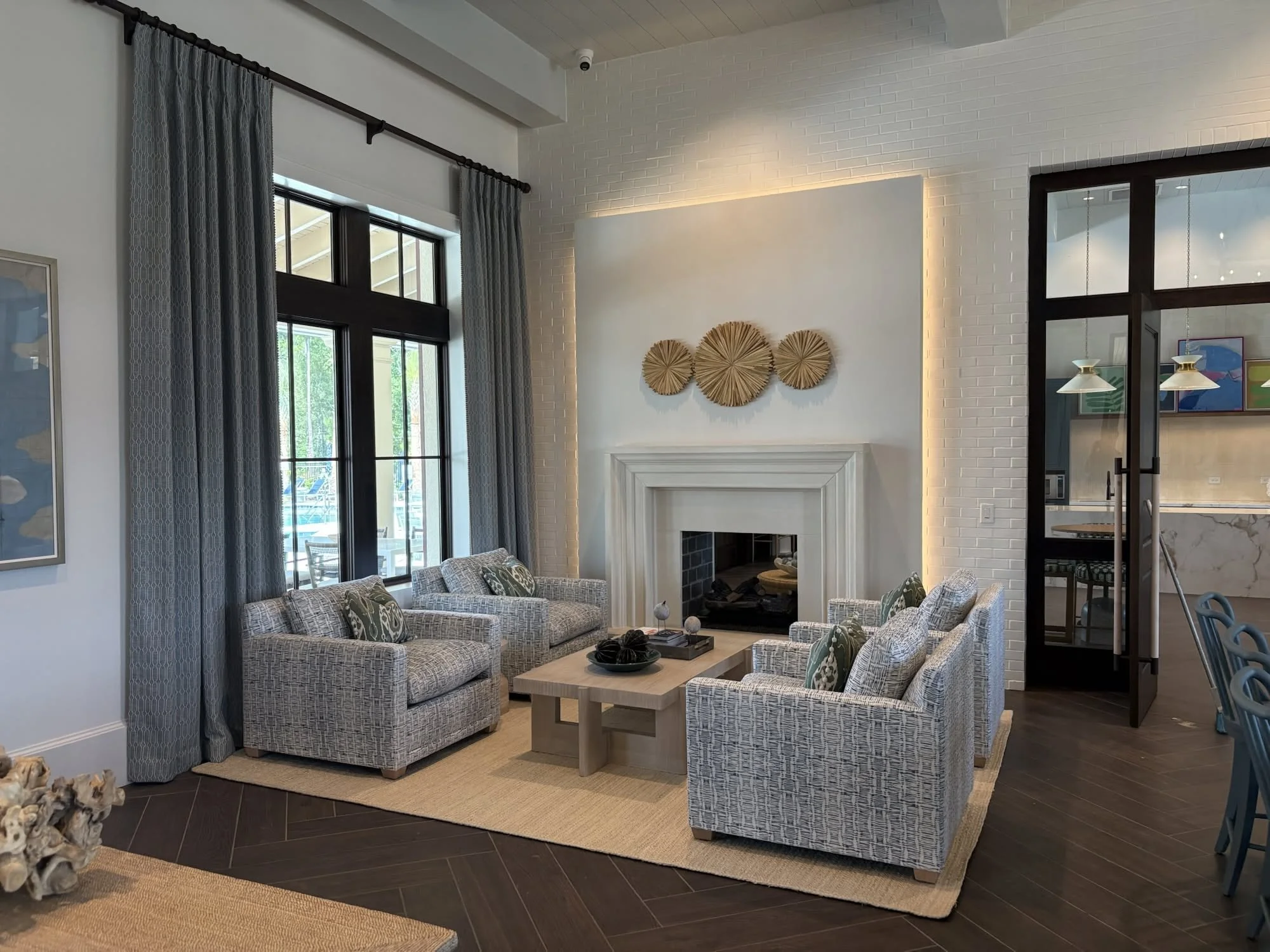 Interior lounge area in the clubhouse at Grand Dunes North amenity