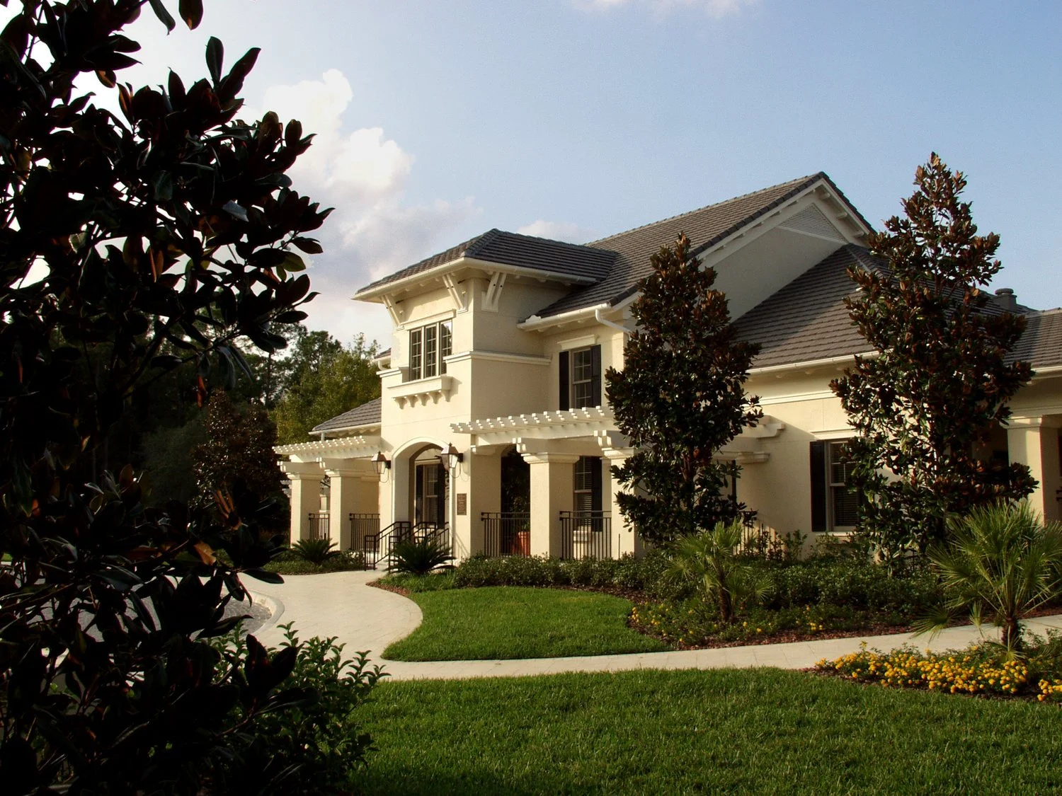Waterchase clubhouse front facade.