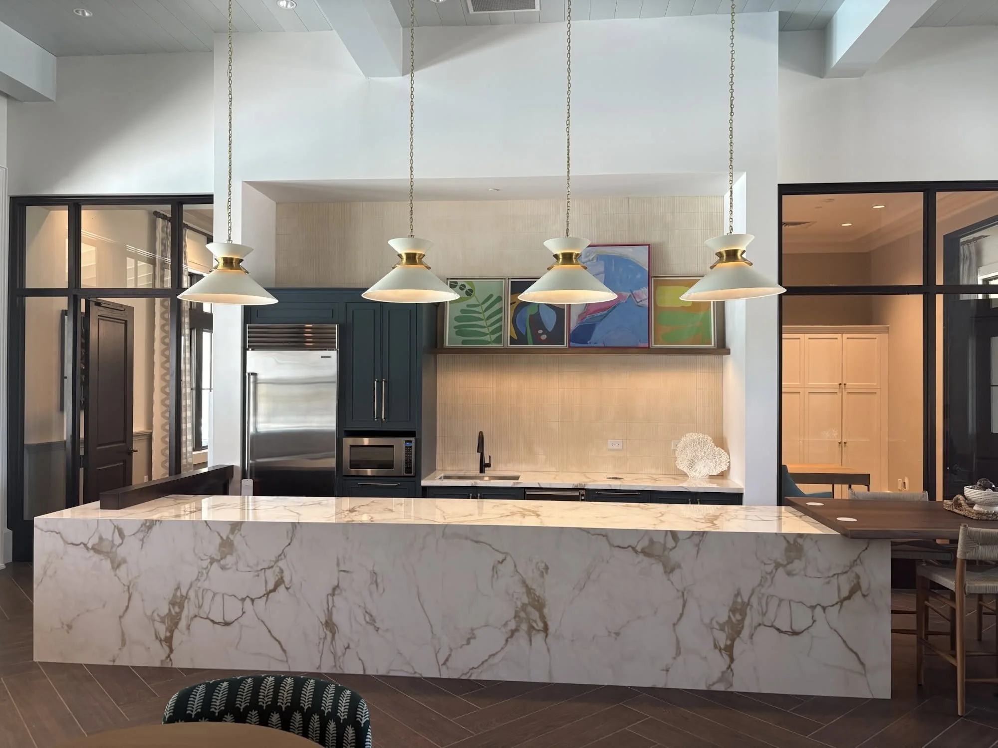 Bar and counter at the clubhouse