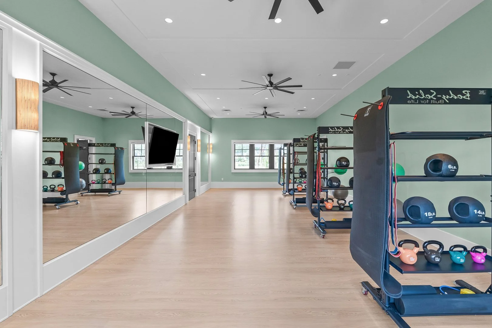 Fitness room at the wellness building