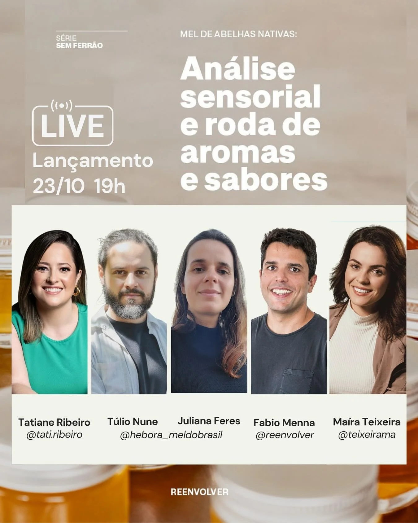 Lembra que falamos que vem novidade por a&iacute;?

Na pr&oacute;xima semana tem lan&ccedil;amento de um novo livro da #S&eacute;rieSemFerr&atilde;o &mdash; Mel de Abelhas Nativas: an&aacute;lise sensorial e roda de aromas e sabores &mdash; e pra mar