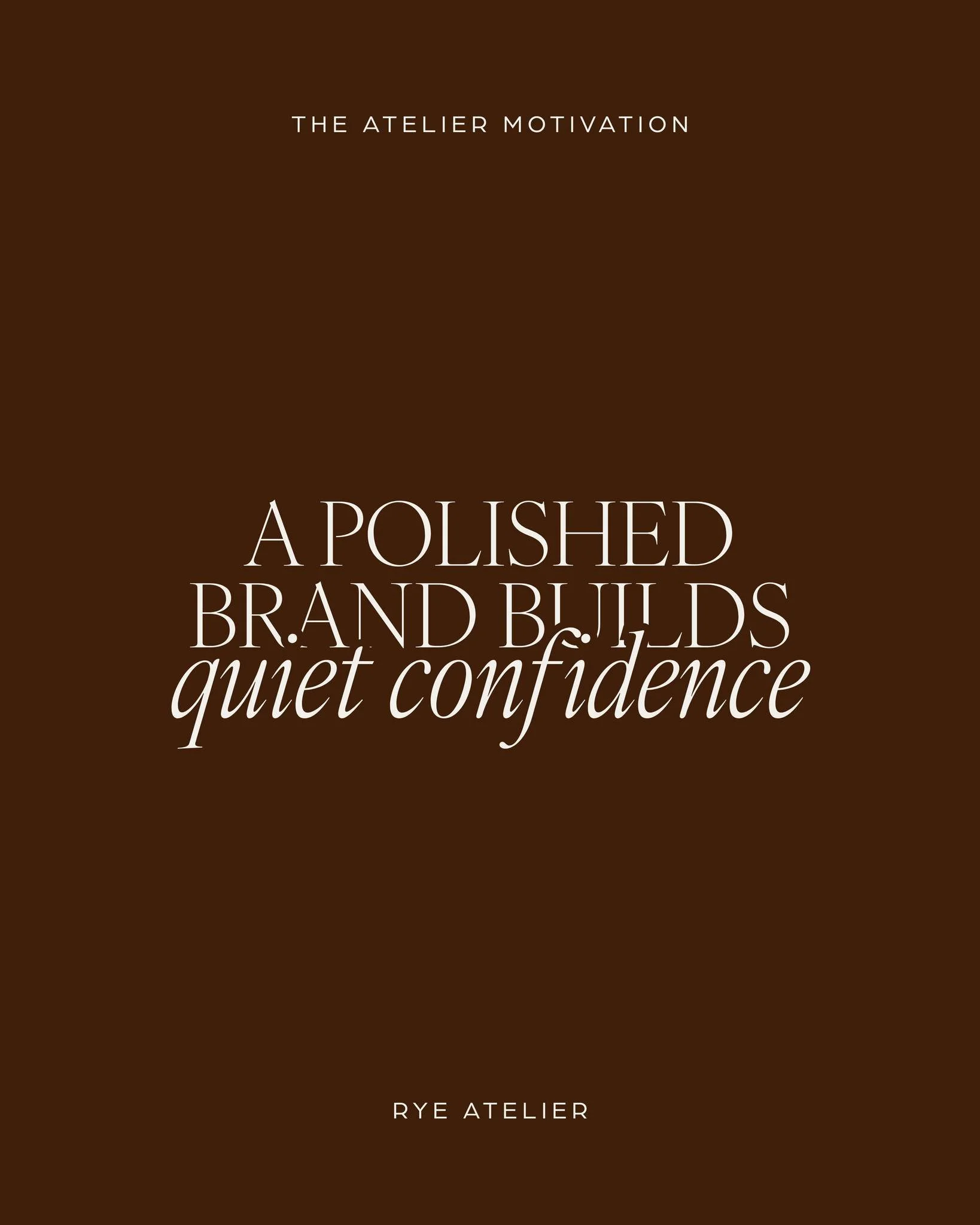 A polished brand doesn&rsquo;t shout.
It whispers confidence. It's the kind that feels grounded, not performative.

Because when your brand looks as intentional as the work you do, you stop second-guessing and start showing up.

#QuietLuxury #Intenti