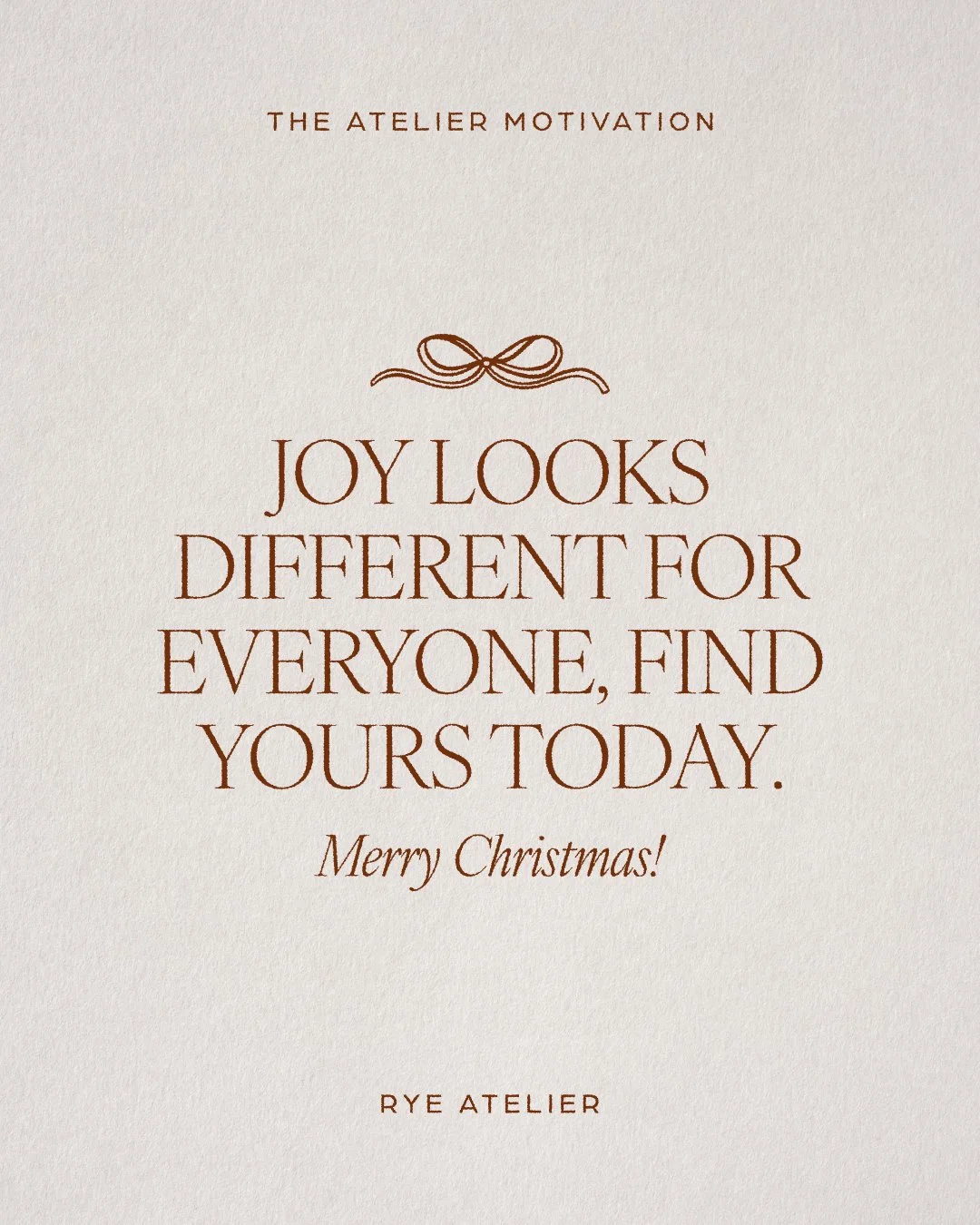 However your joy shows up today, let it be enough.

Wishing you a peaceful Christmas.
