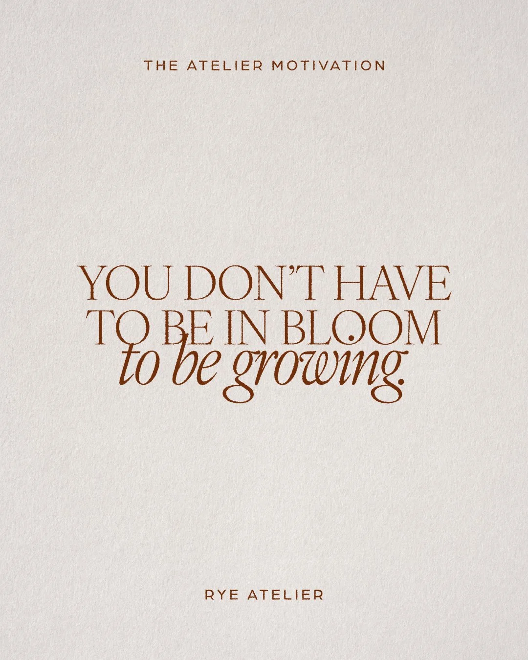 Not every season is for blossoming.
Some are for becoming.