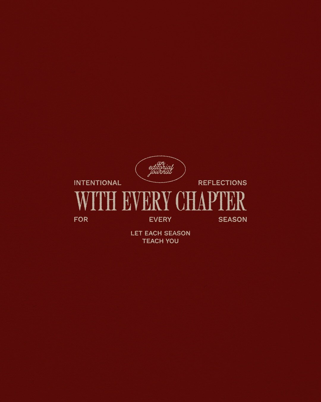 A quiet place to pause. 

With every chapter.