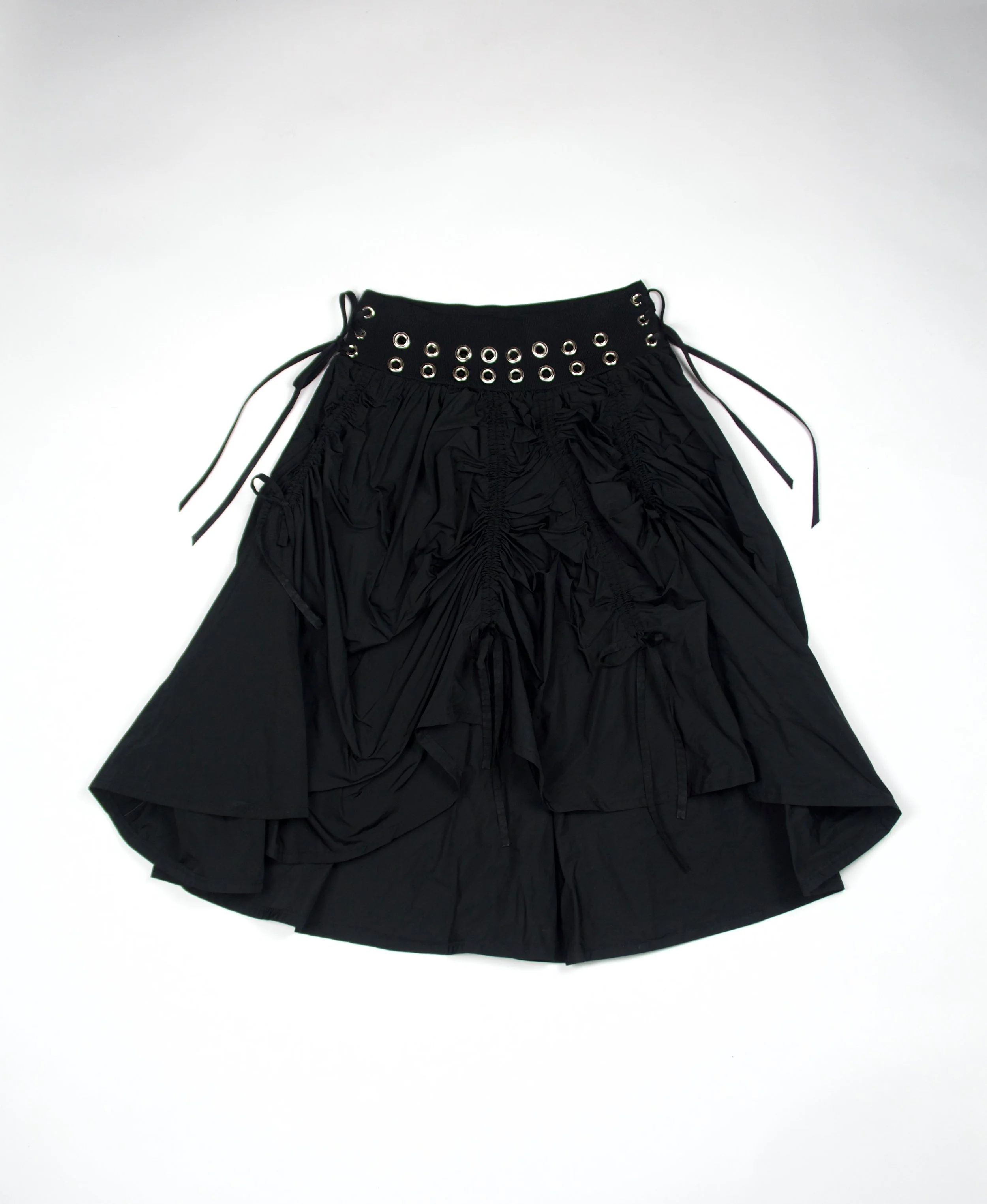 BLACK EYELETS SKIRT