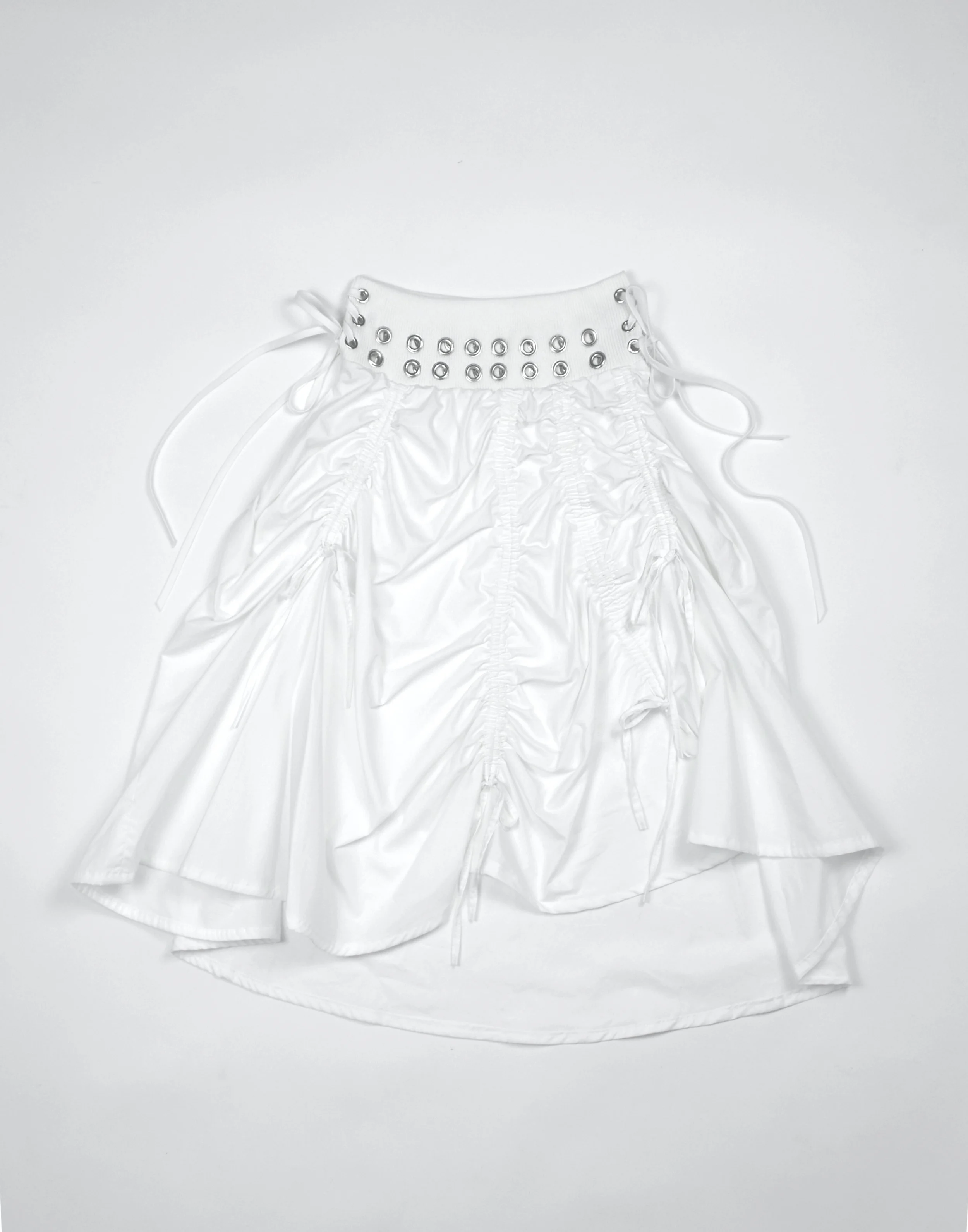 WHITE EYELETS SKIRT