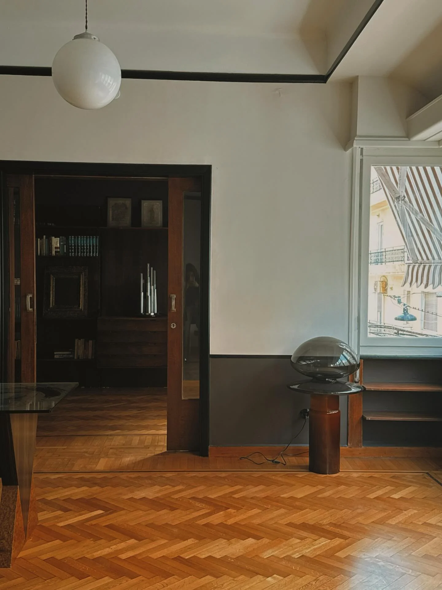 For rent: 2nd floor - 175 sqm apartment, located in Exarchia, 300 meters from Kallidromiou, in a building originally constructed in 1938 with preserved Art Deco elements. Renovated in 2025, with many original features of the period carefully restored