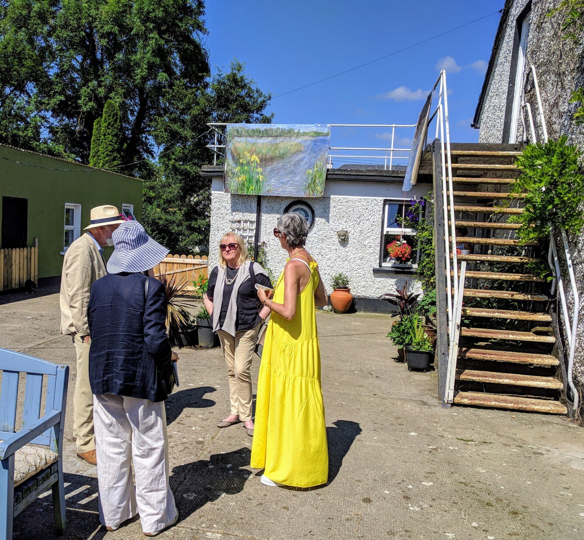 Members at the studio visit to artist Michelle Boyle