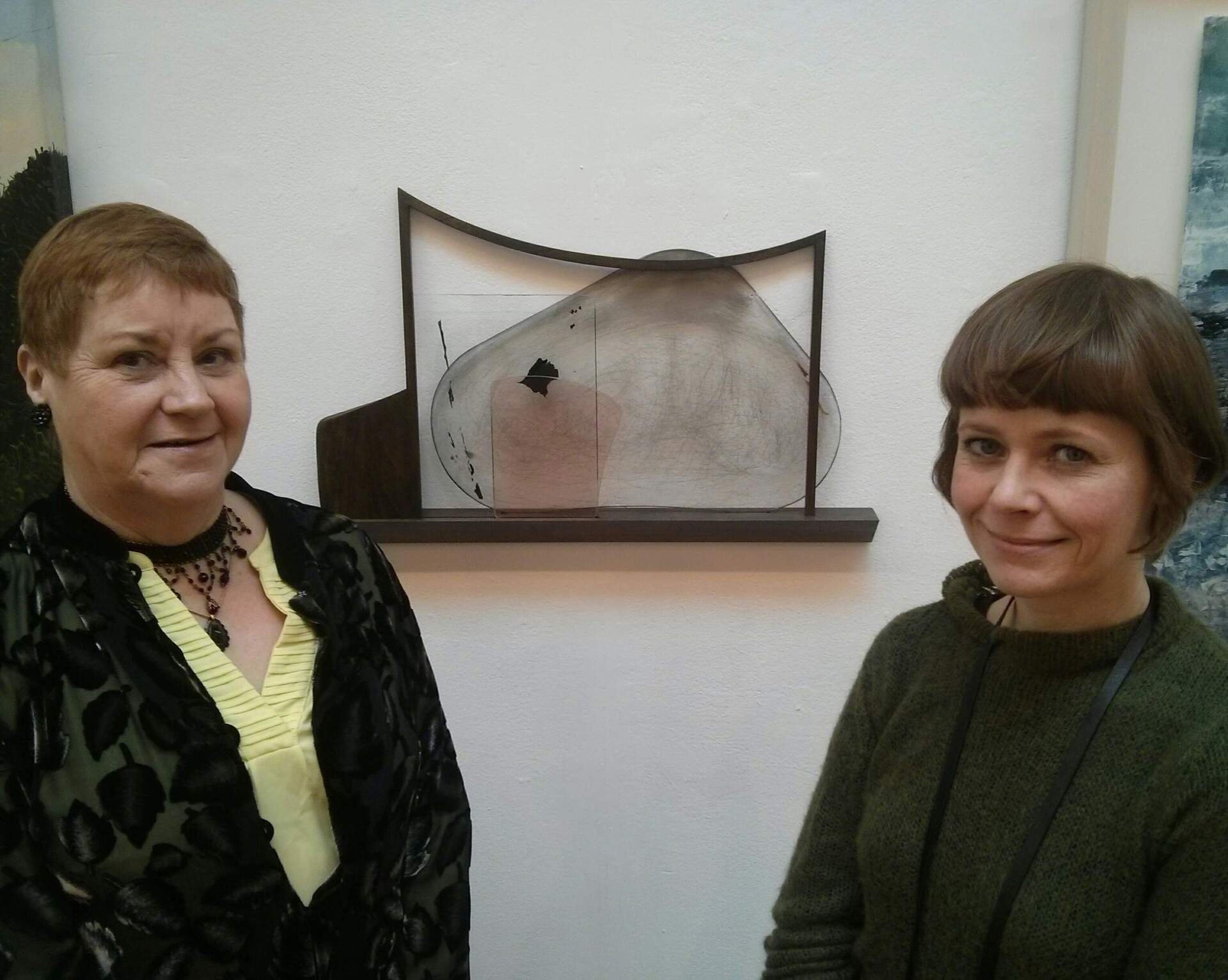 CIAS Chairwoman, Mary Tuohy, with Niamh O'Malley recipient of the CIAS Award at the RHA Annual Exhibition, 2016