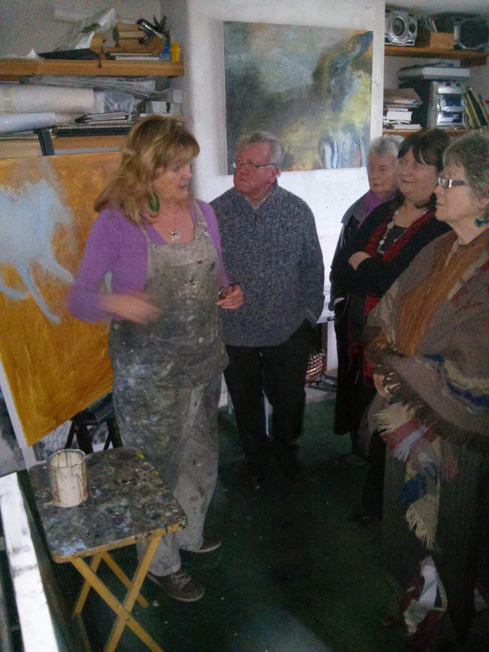 February 2015 Studio visit of artist Margo Banks