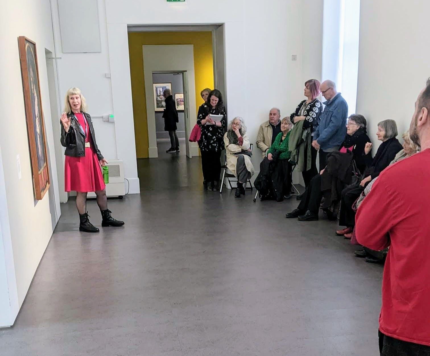 CIAS members with guide Trish Brennan at the Patricia Hurl exhibition Irish Gothic at IMMA, April 2023