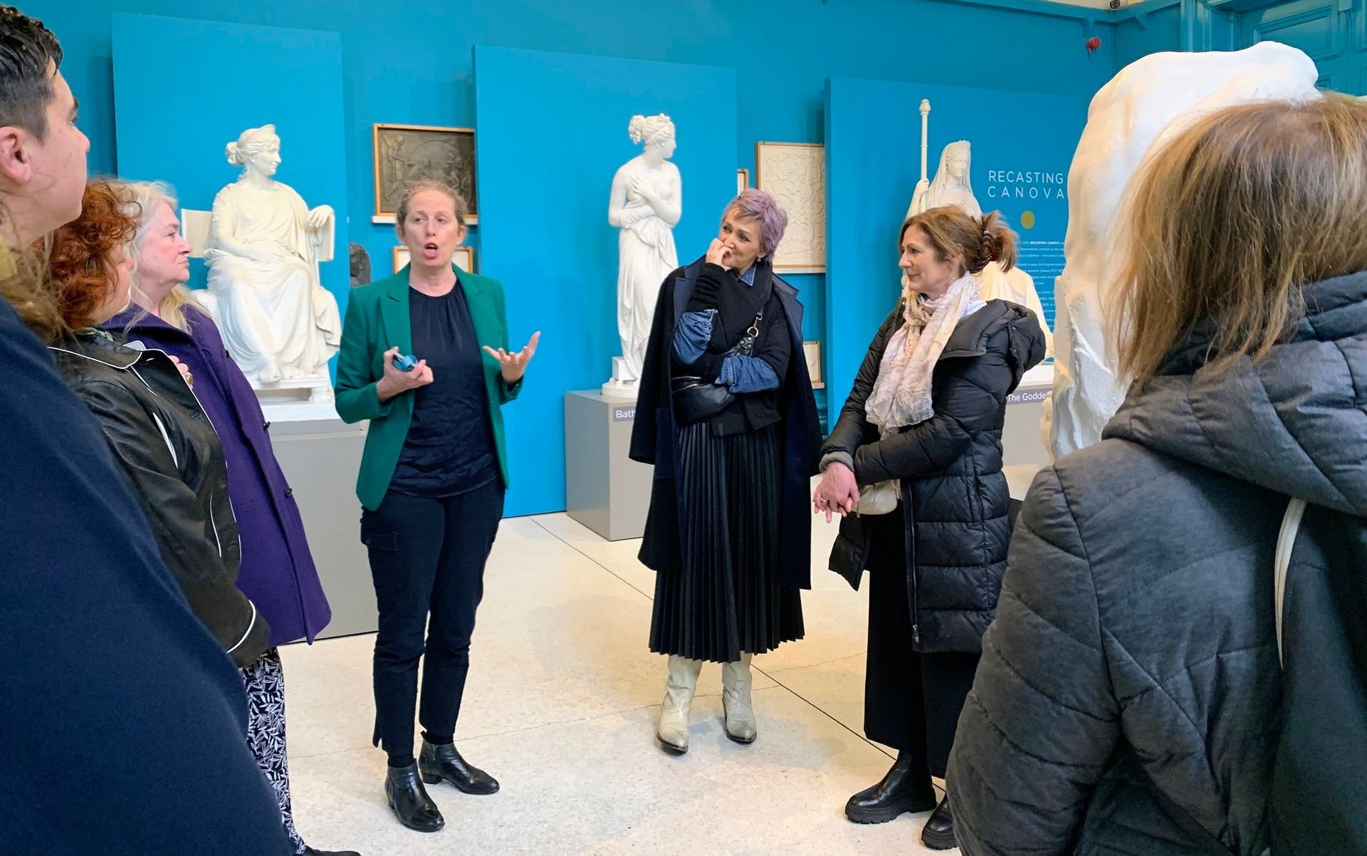 CIAS members at the Crawford Gallery, Cork with the Director of the gallery, Mary McCarthy. February 2023