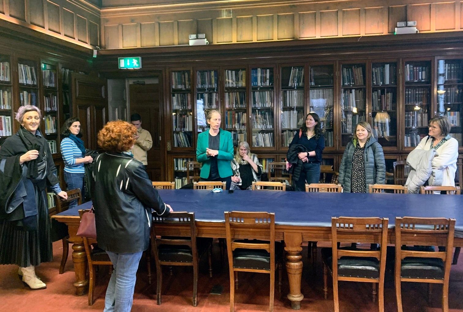 CIAS members at the Crawford Gallery, Cork with the Director of the gallery, Mary McCarthy. February 2023