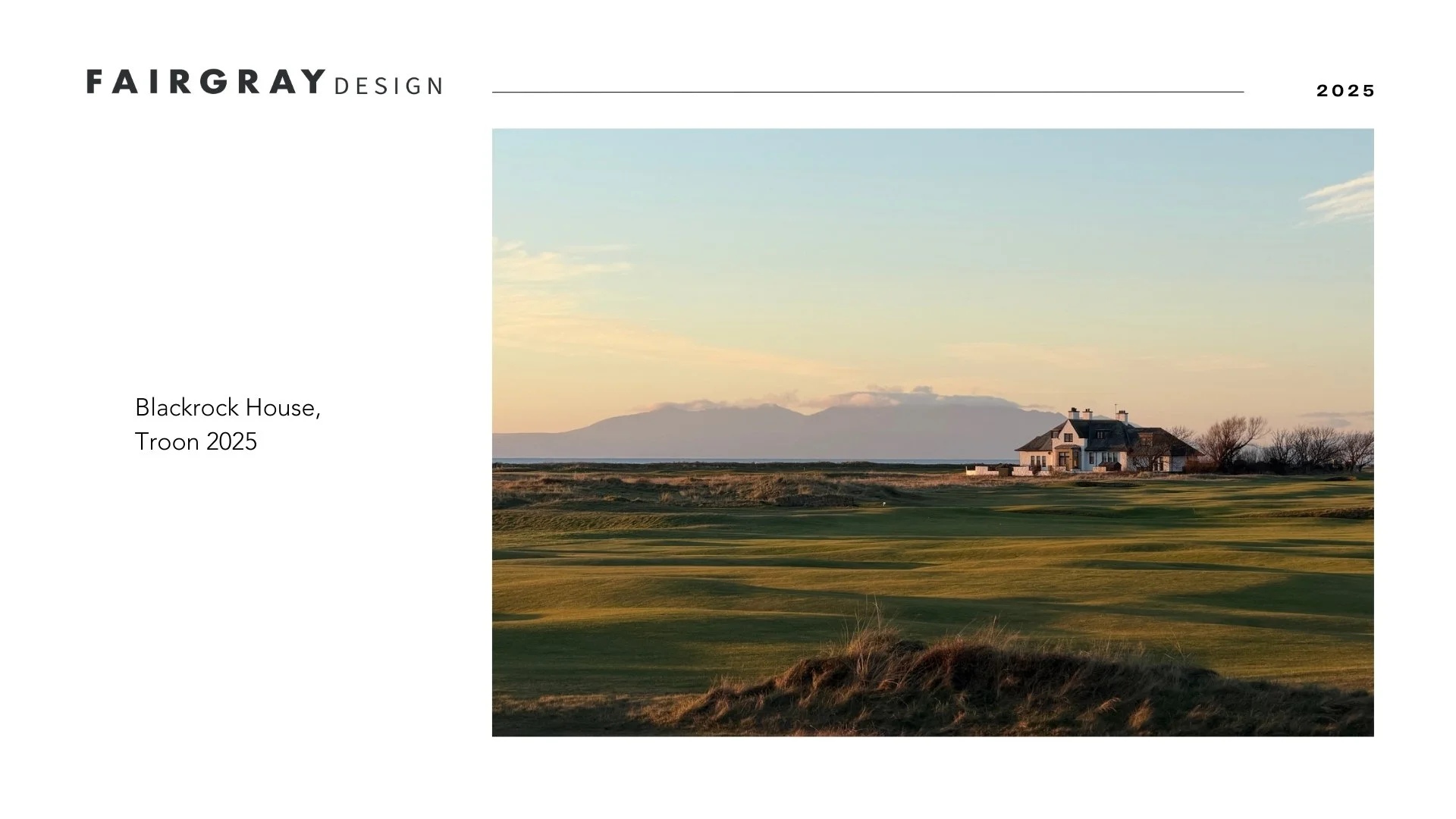 Interior design portfolio - Blackrock House Troon