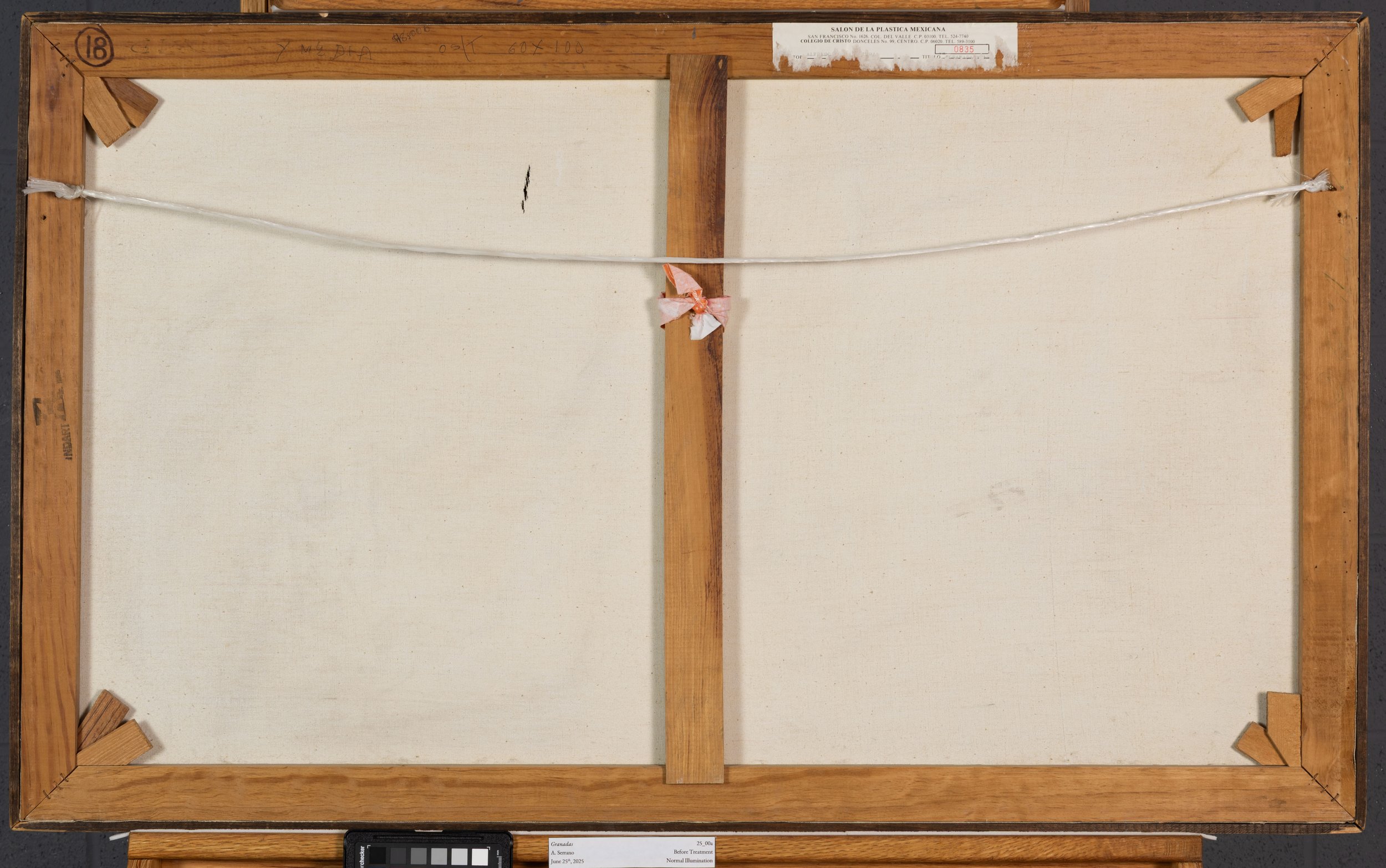 Verso of Granadas Before Treatment
