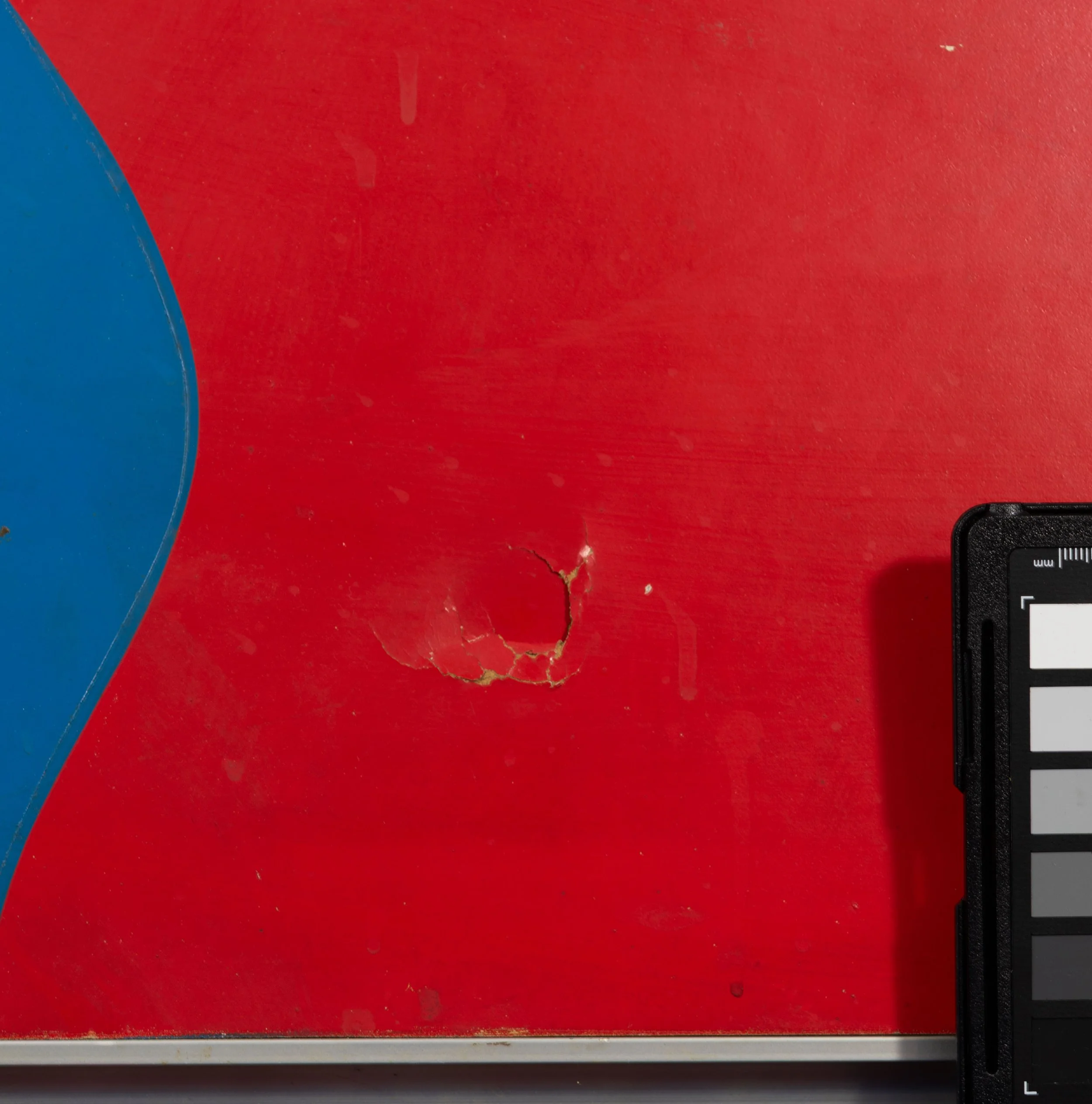 Masonite tear on Panel C, Before Treatment