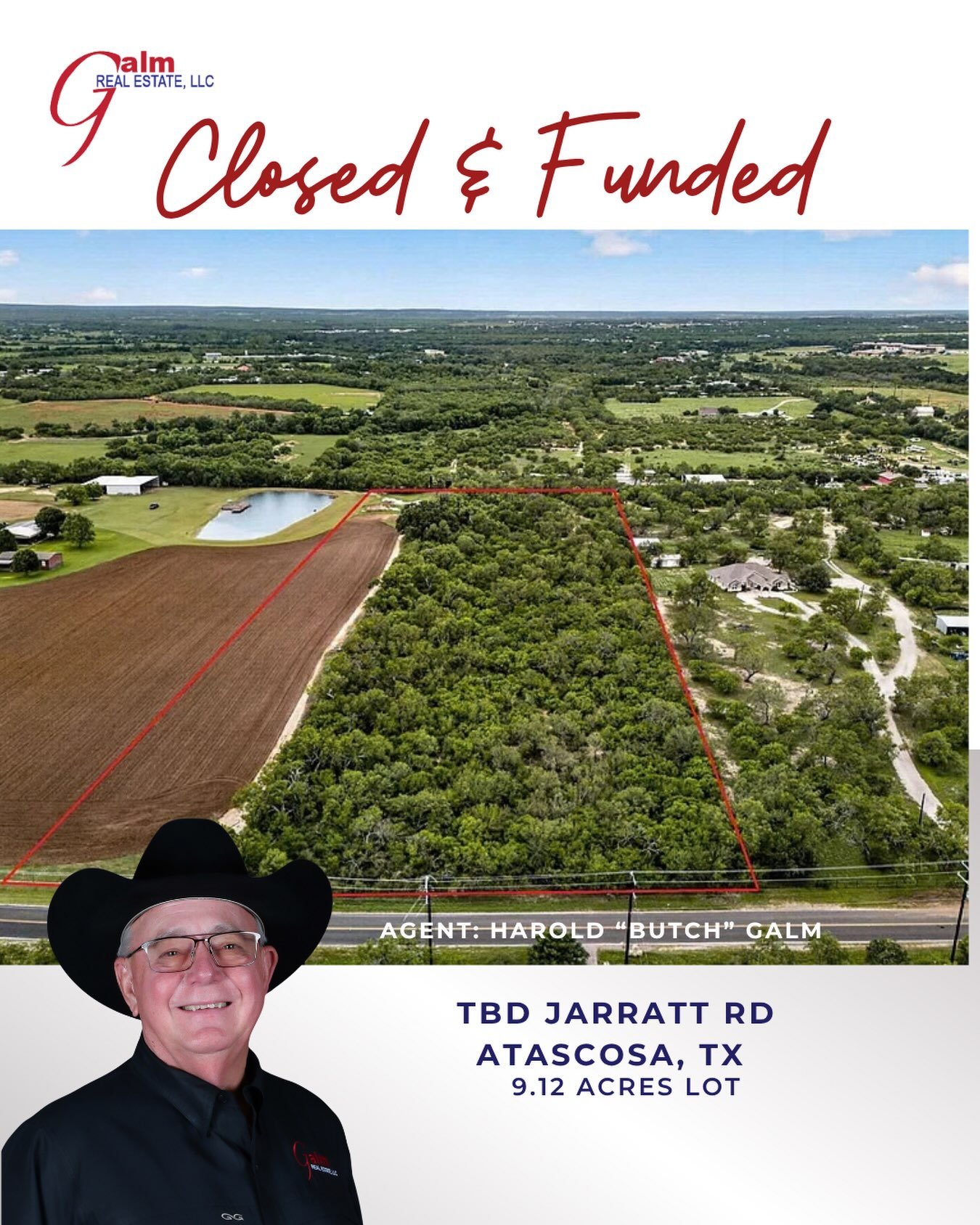 🎉 CLOSED &amp; FUNDED! 🎉

Congratulations to Butch Galm and his clients on the successful closing of TBD Jarratt Rd, Castroville, TX! 🏡👏

Another transaction across the finish line! We&rsquo;re grateful for the trust our clients place in the Galm