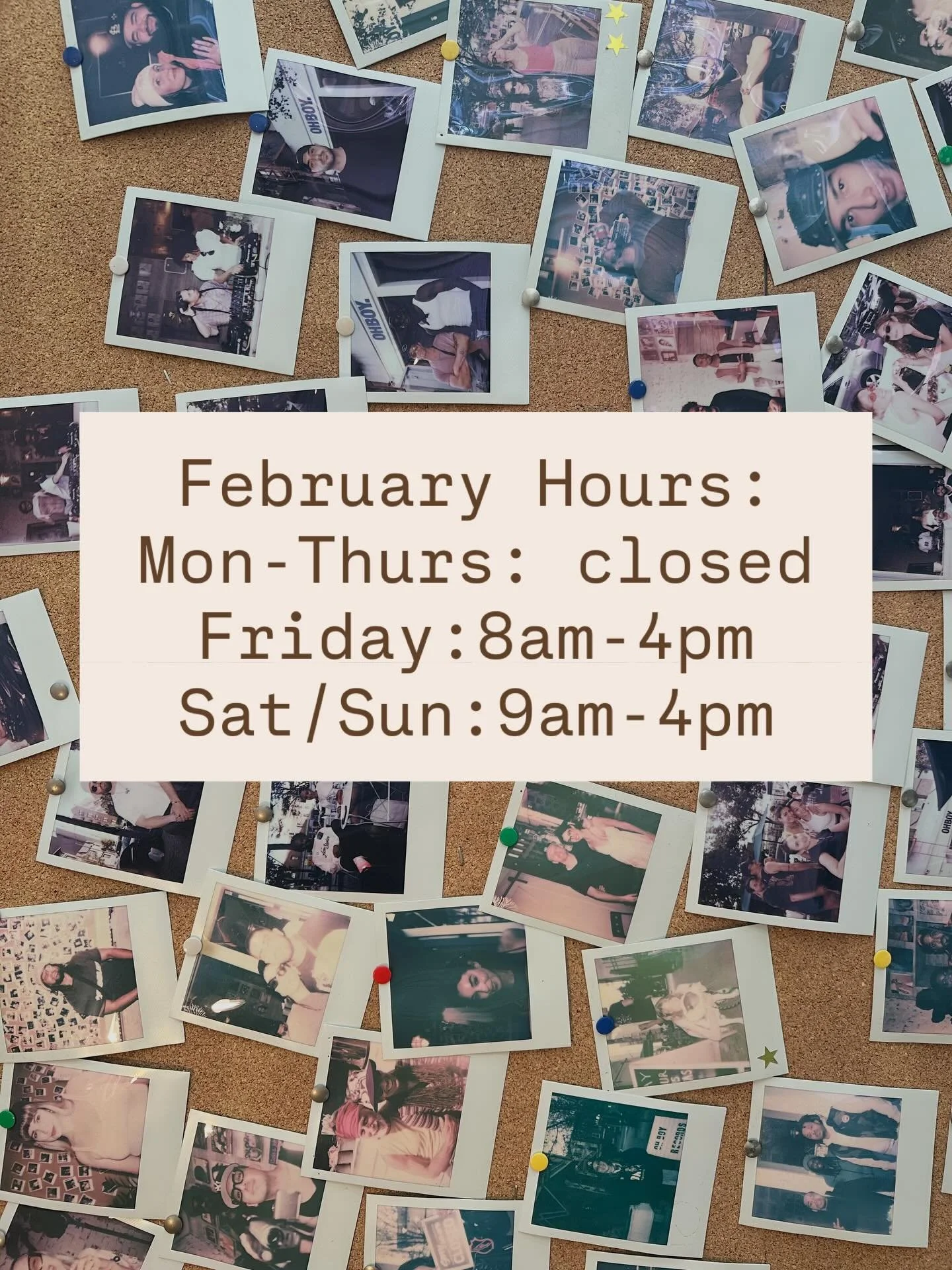 We&rsquo;re taking a short Monday&ndash;Thursday pause through the end of February to make a few planned upgrades and renovations behind the scenes as we gear up for spring. We&rsquo;re still open Friday through Sunday, and we&rsquo;ll be running spe