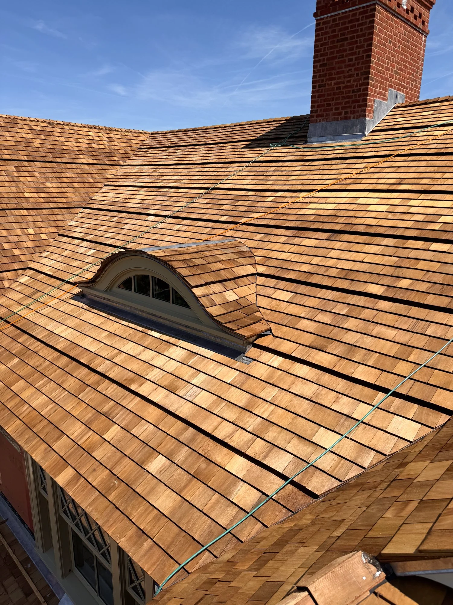 St. Simons Island Cedar Shingles around dormer