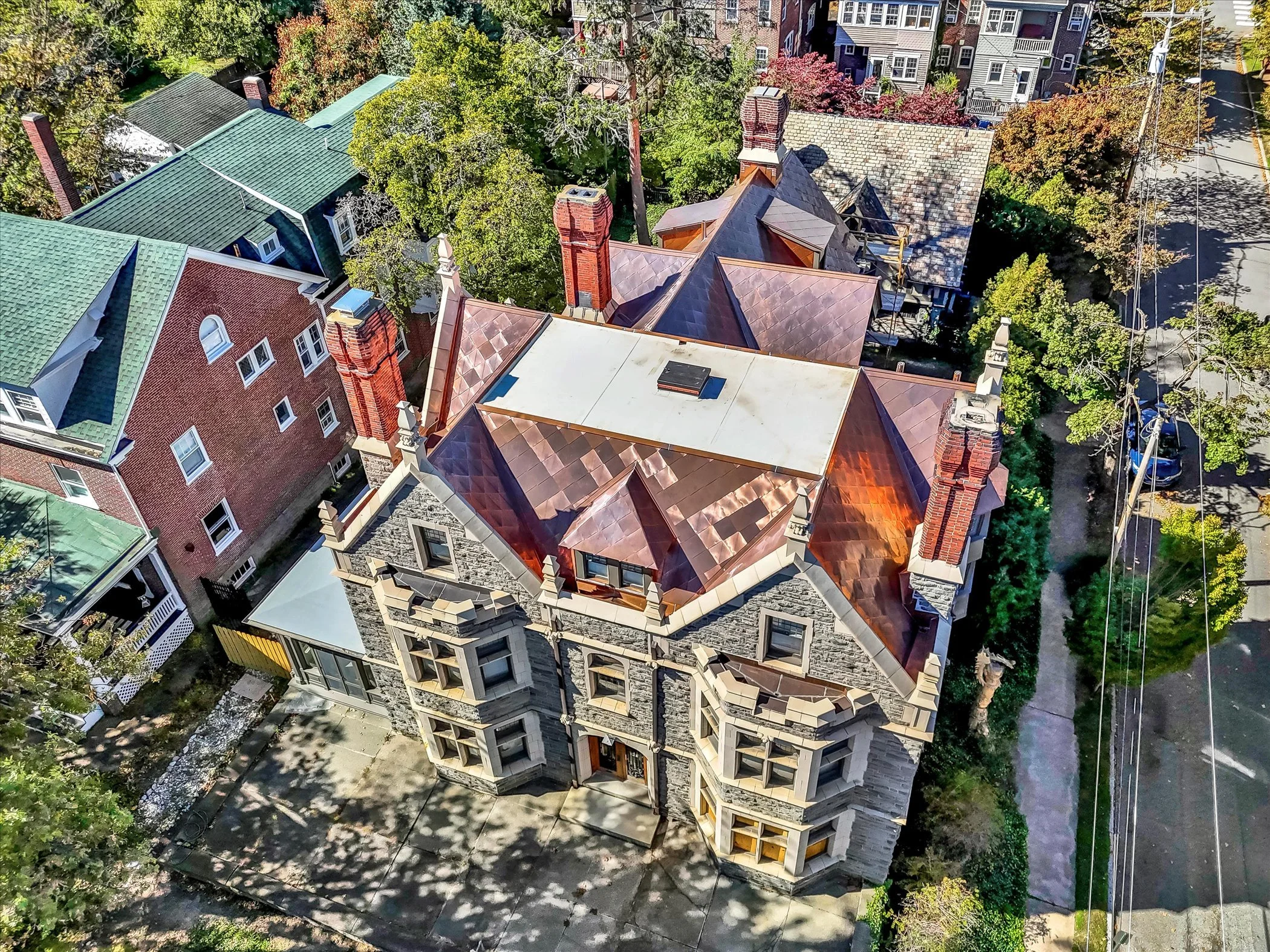 Copper Tile Roof on Historic Delaware Home
