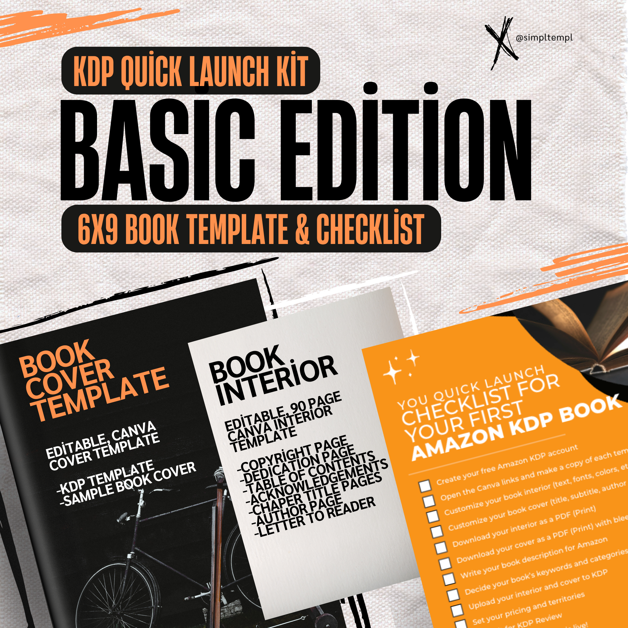 KDP Quick Launch Kit – Basic Edition (6x9 Book Templates)