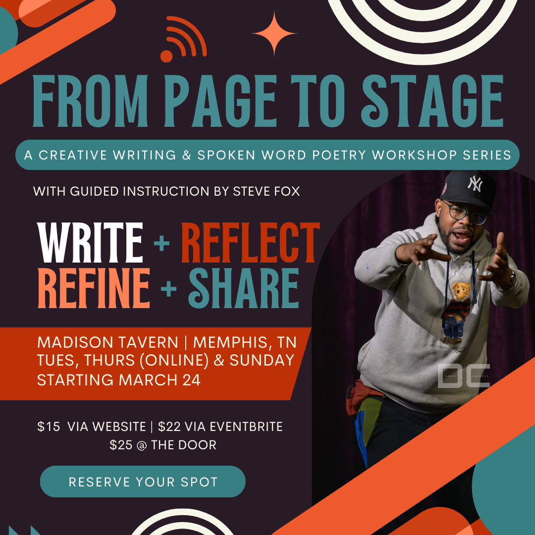 Page To Stage Creative Writing & Spoken Word Workshop ( Sunday Night - March 29, 2026)