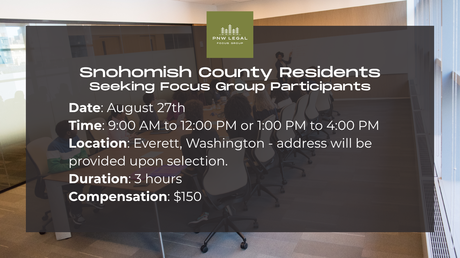 August 27 - Snohomish County, Washington Residents