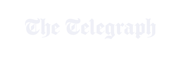 The logo for The Telegraph with white Gothic-style text on a black background.