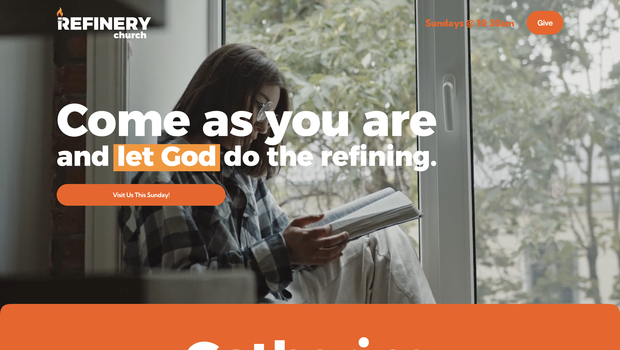 Refinery Church Website Screenshot