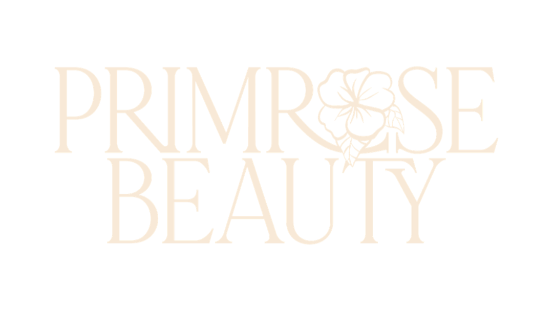 Logo with the text "Primrose Beauty" and a stylized flower illustration