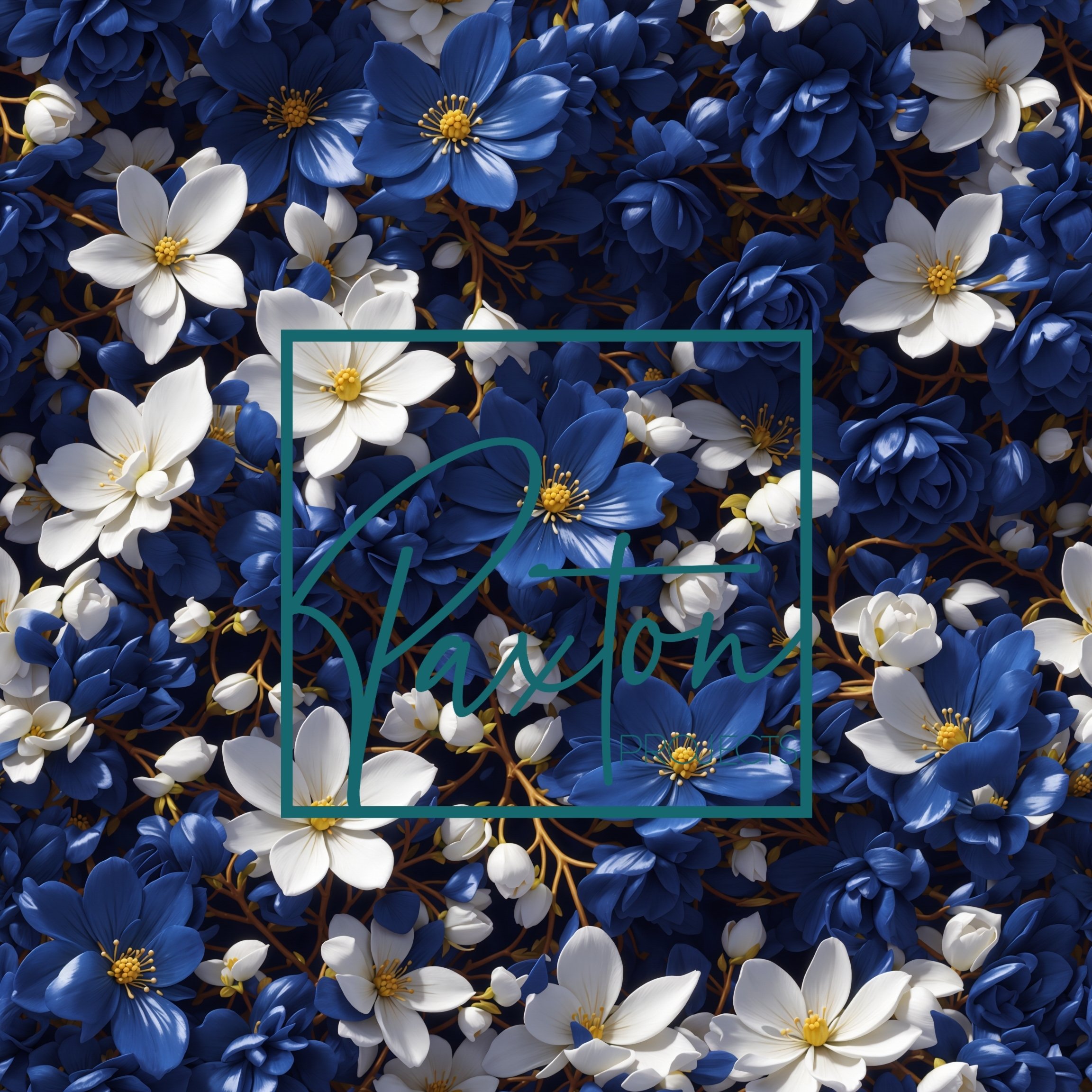 Blue and White Clay Floral Seamless Pattern.jpg