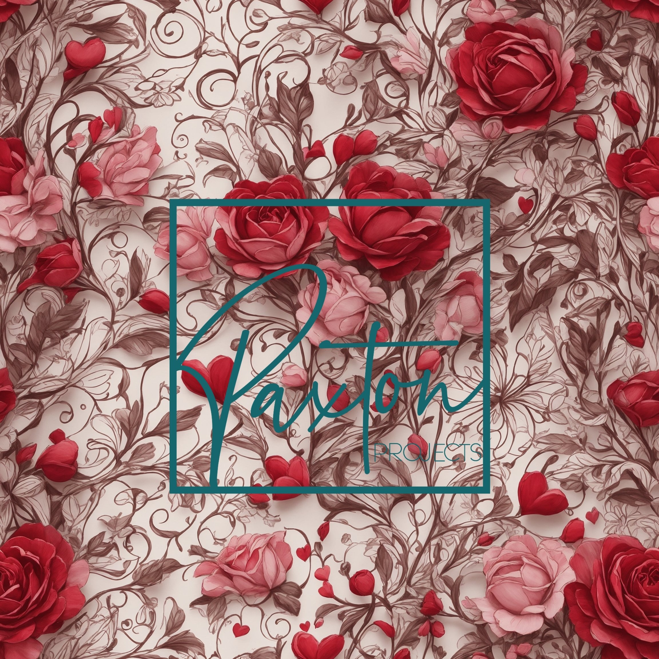 3D Roses with Hears Floral Seamless Pattern.jpg