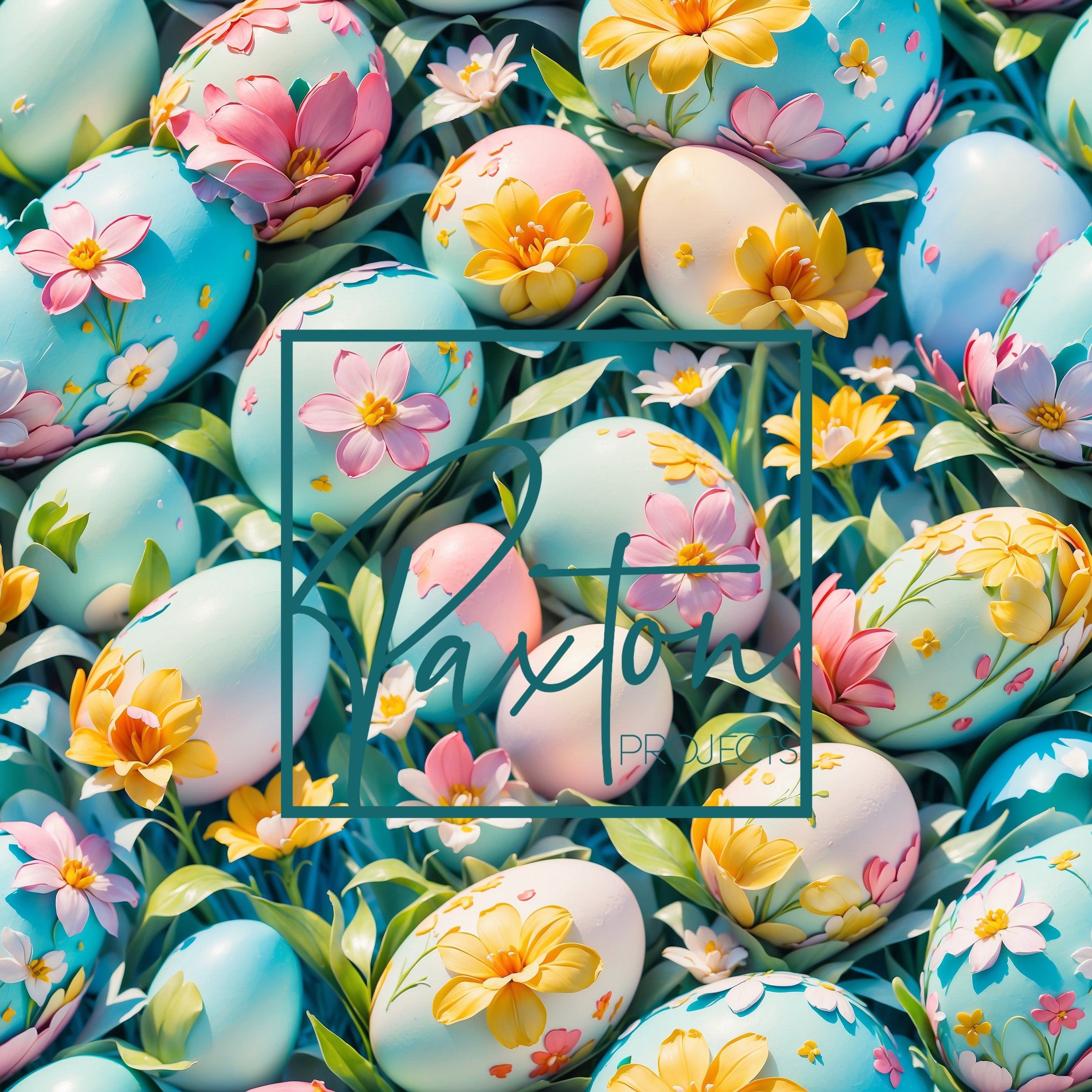 Easter Flowers and Eggs Floral Seamless Pattern.jpg