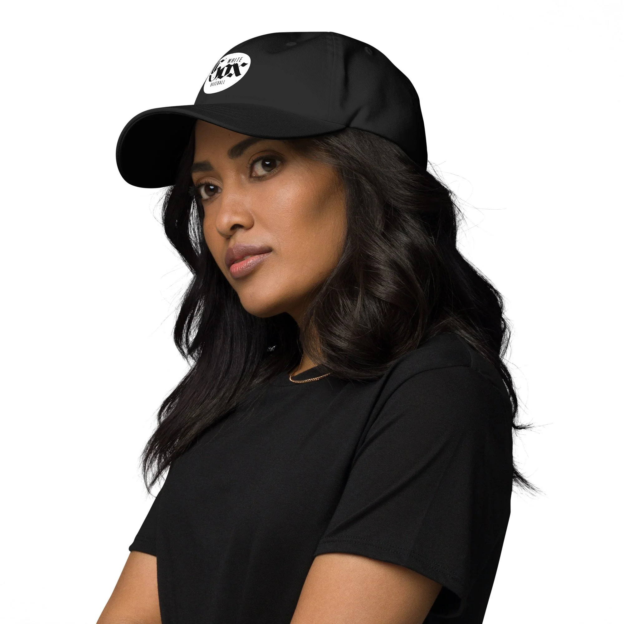 White Sox Baseball White Circle Dad hat