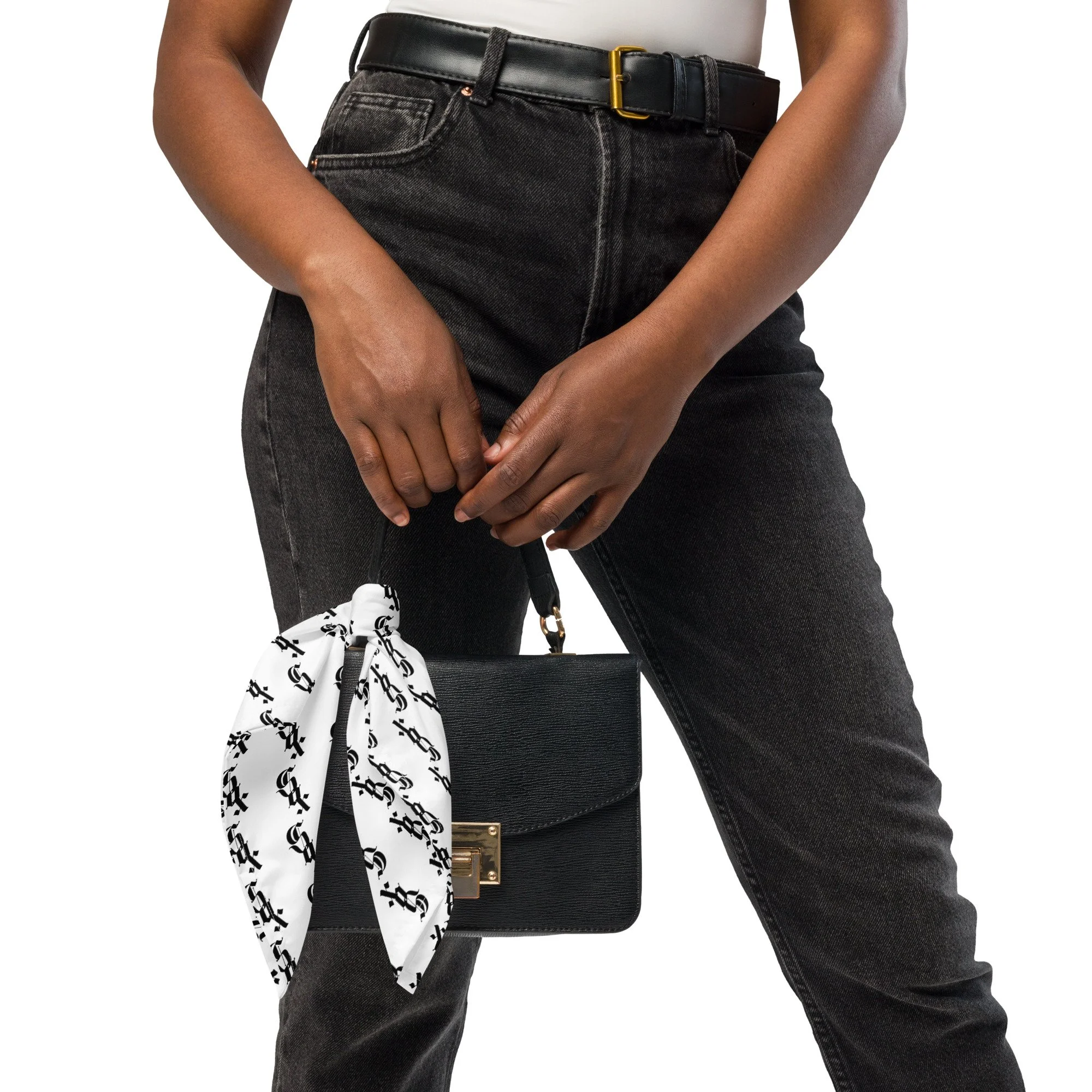 Sox Black on White All-over print bandana