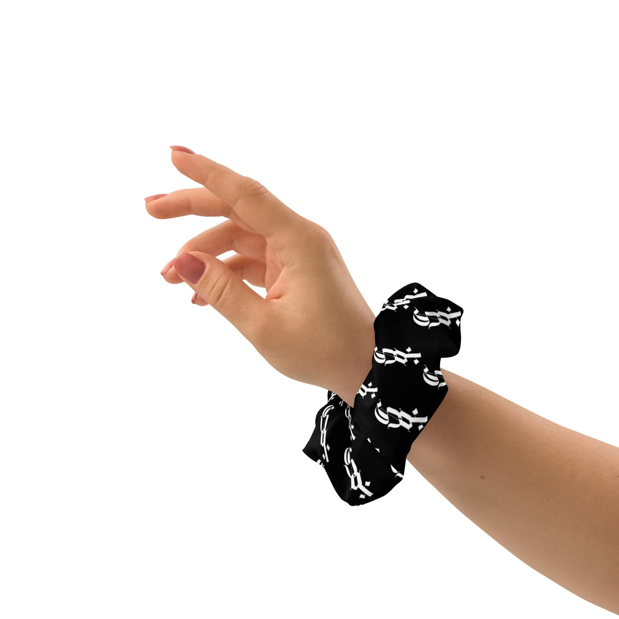 Sox White on Black Recycled Scrunchie