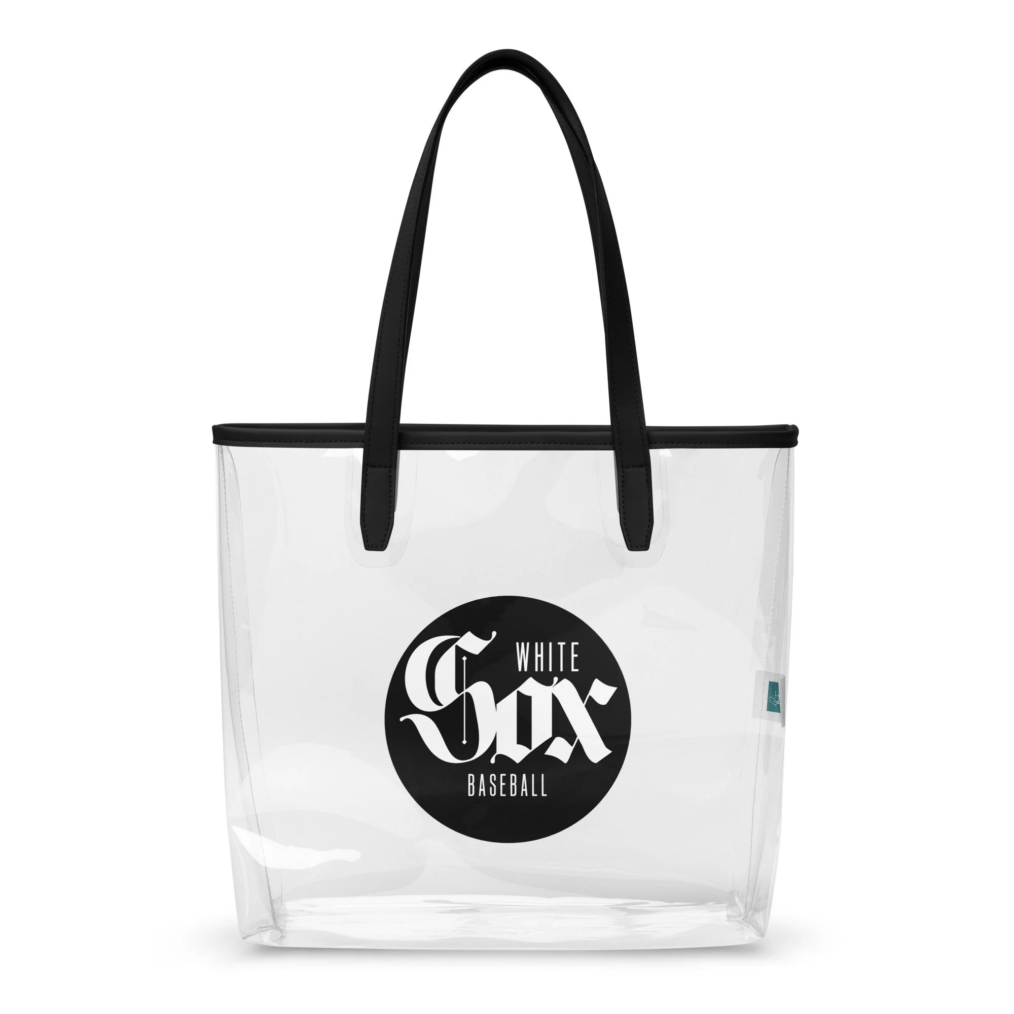 White Sox Baseball Black Circle Clear tote bag