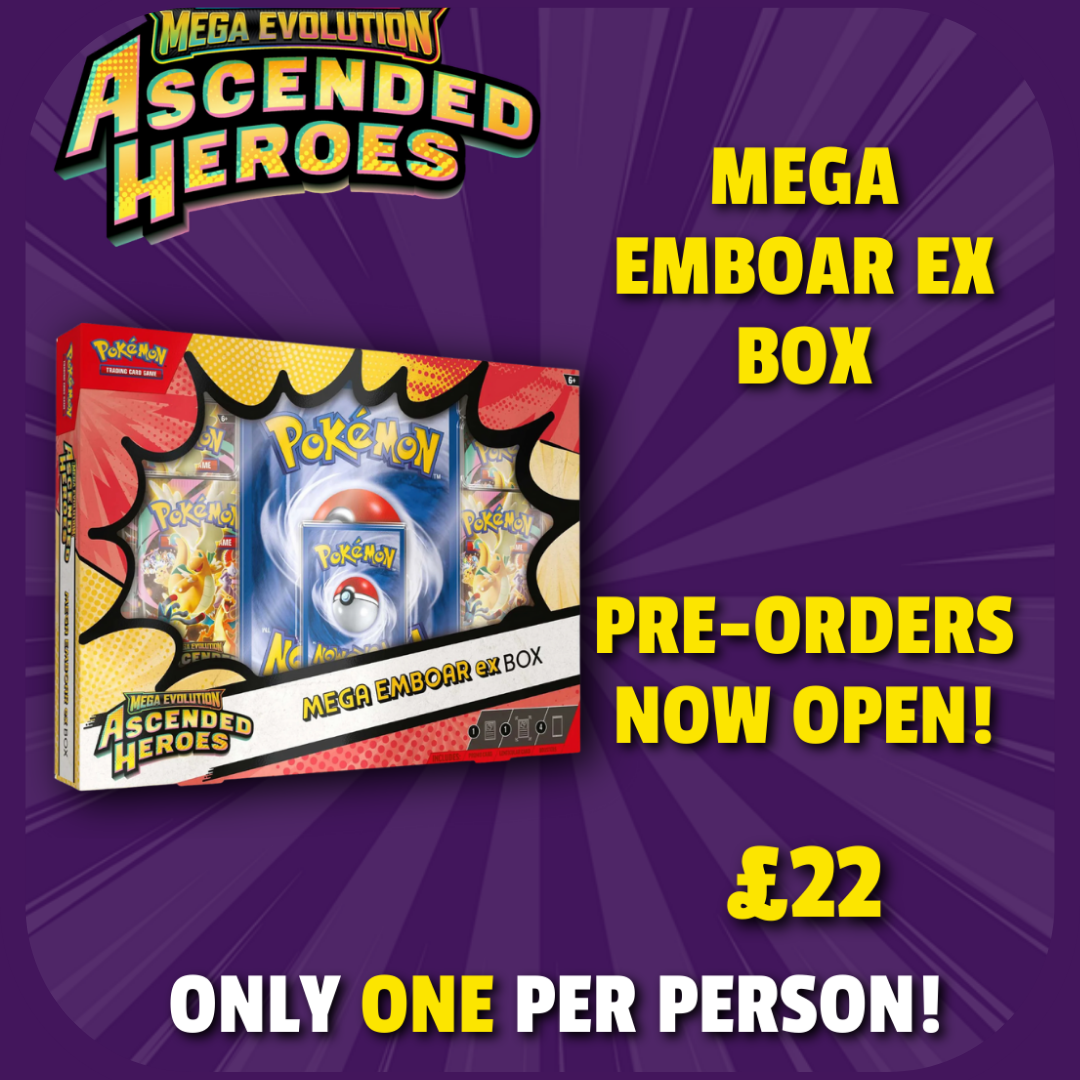 PRE-ORDER:- Pokémon TCG: Mega Evolution Ascended Heroes - Mega Emboar ex Box (24/04/2026) (Copy)