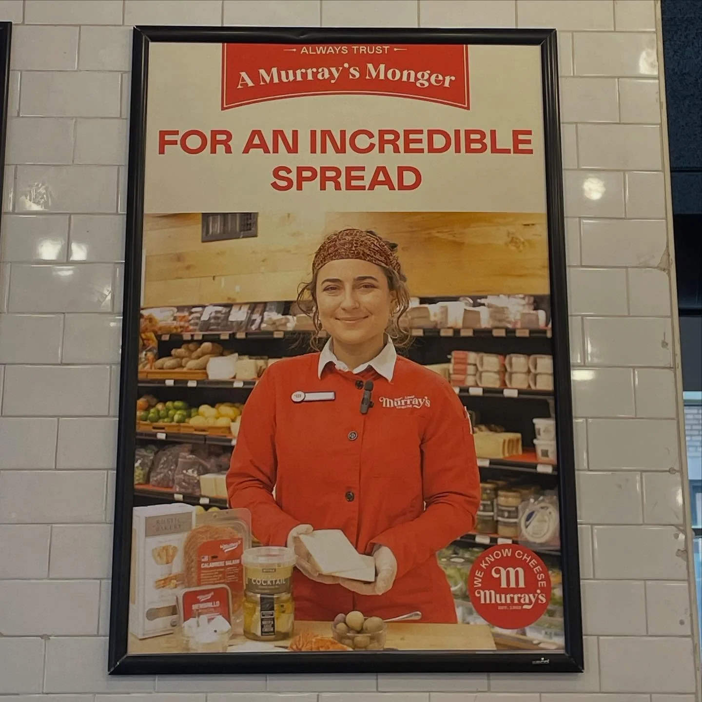 Throw back to March 2025 when I was highlighted for the ‘always trust a monger’ media campaign at Murray’s Cheese
Although I am no longer with Murray’s - it was surreal to see my portrait in 3 locations at the Bleeker St. Mur