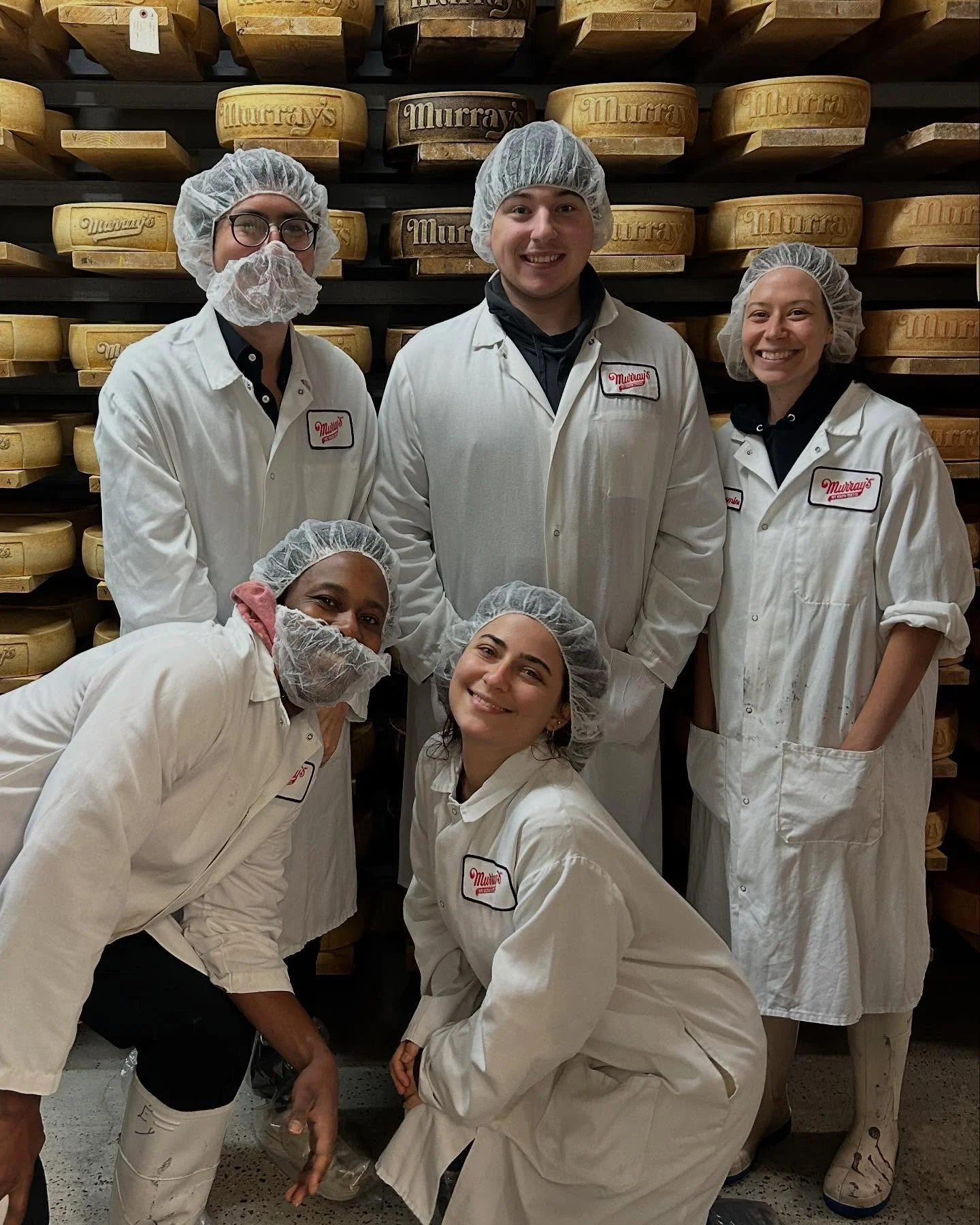 Red Jacket training with Murray’s at their elusive cheese caves in Long Island City - where affinage varies from science to experiment. 
Saw the hideen life stages of favorites like Greenswards, Stockinghall, Hudson Flower, and Cornelia.