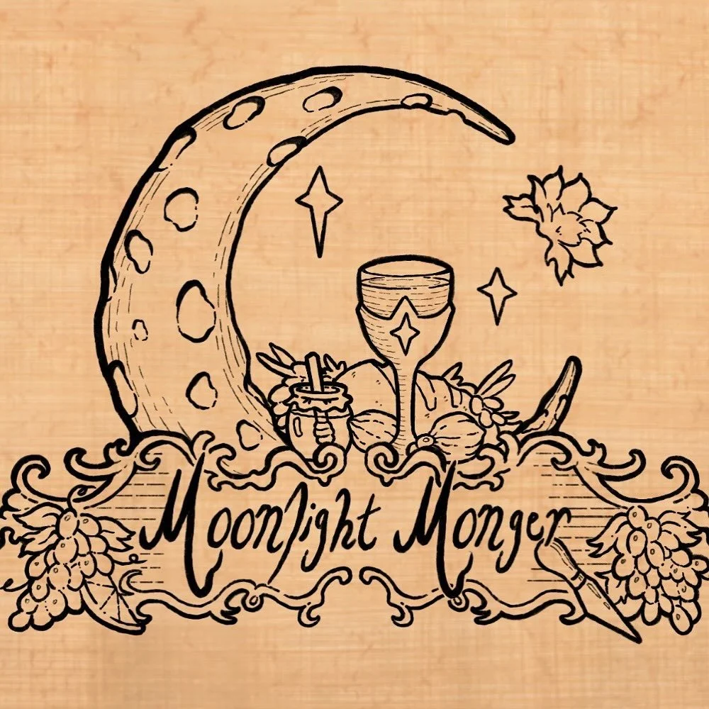 The Moonlight Monger logo 🌙
✍🏽illustrated by @jade.ueji (hire him for your own design).
I landed on the name Moonlight Monger after I was let go for moonlighting as a Monger - the moon holds cultural significance from Wallace and Gromit’s vo