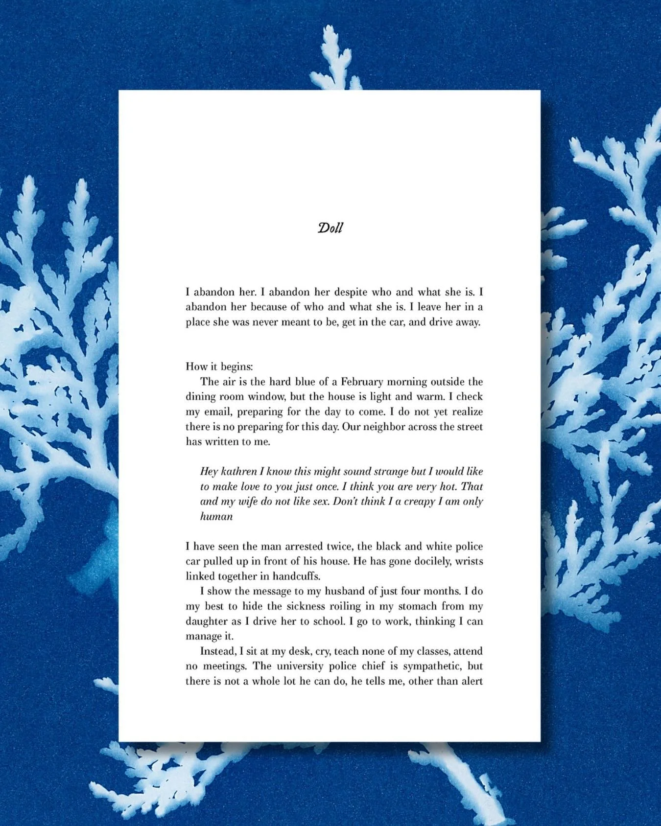 Up today: Read &ldquo;Doll,&rdquo; the first essay from Objects of Affection by @kdz_photography! Link in bio. 📖

Preorder the complete collection from our store and get a limited edition linoprint by editorial assistant @fayth22renegade. 

#memoir 