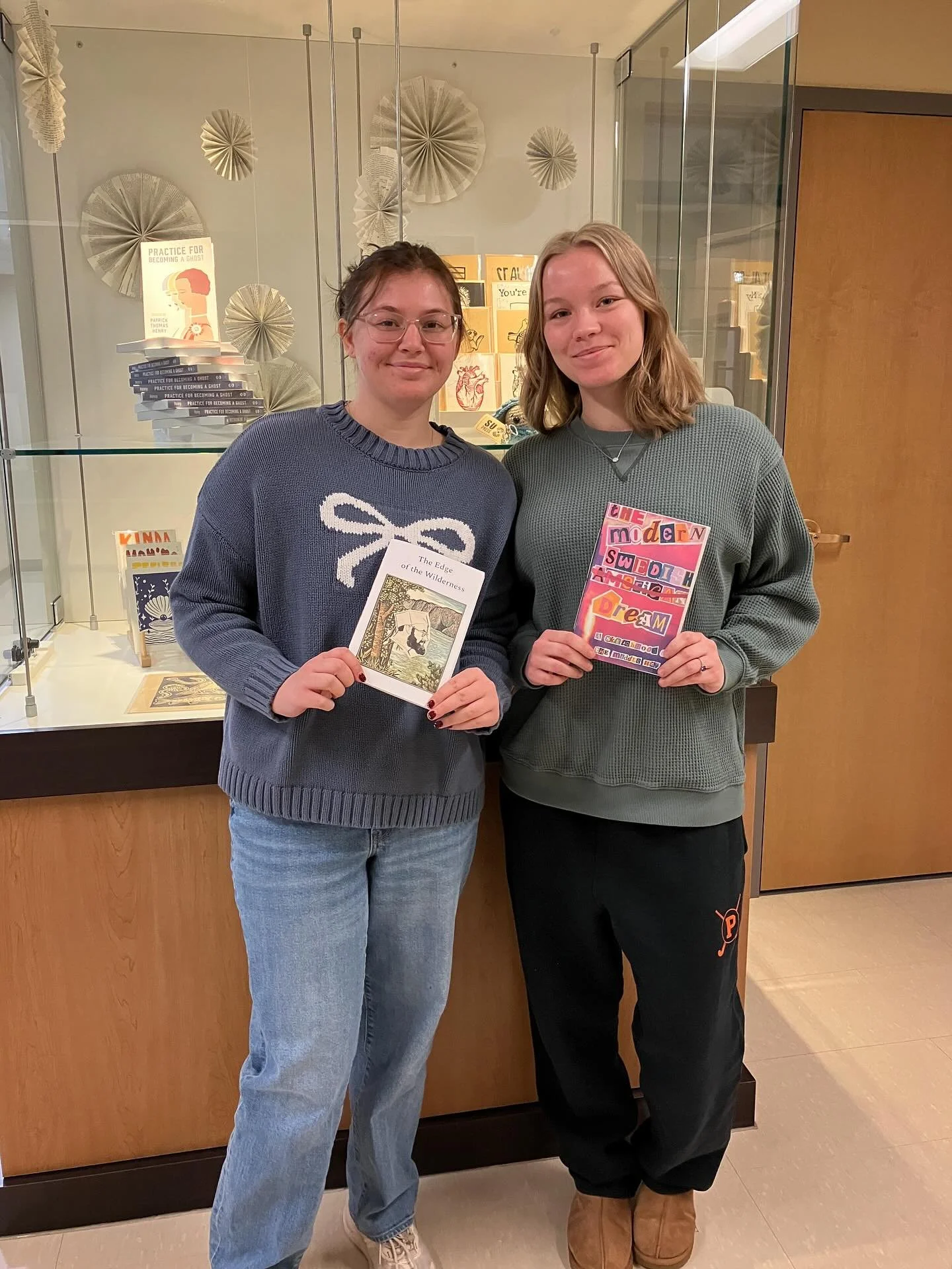 First two zines by @caitwierz2.0 and @rachelreeher are printed, folded, and bound for @lancasterzinefest next Saturday, April 18th. 

We went mostly analog this year&mdash;which required markers, colored pencils, glue sticks, and a whole lot of scann