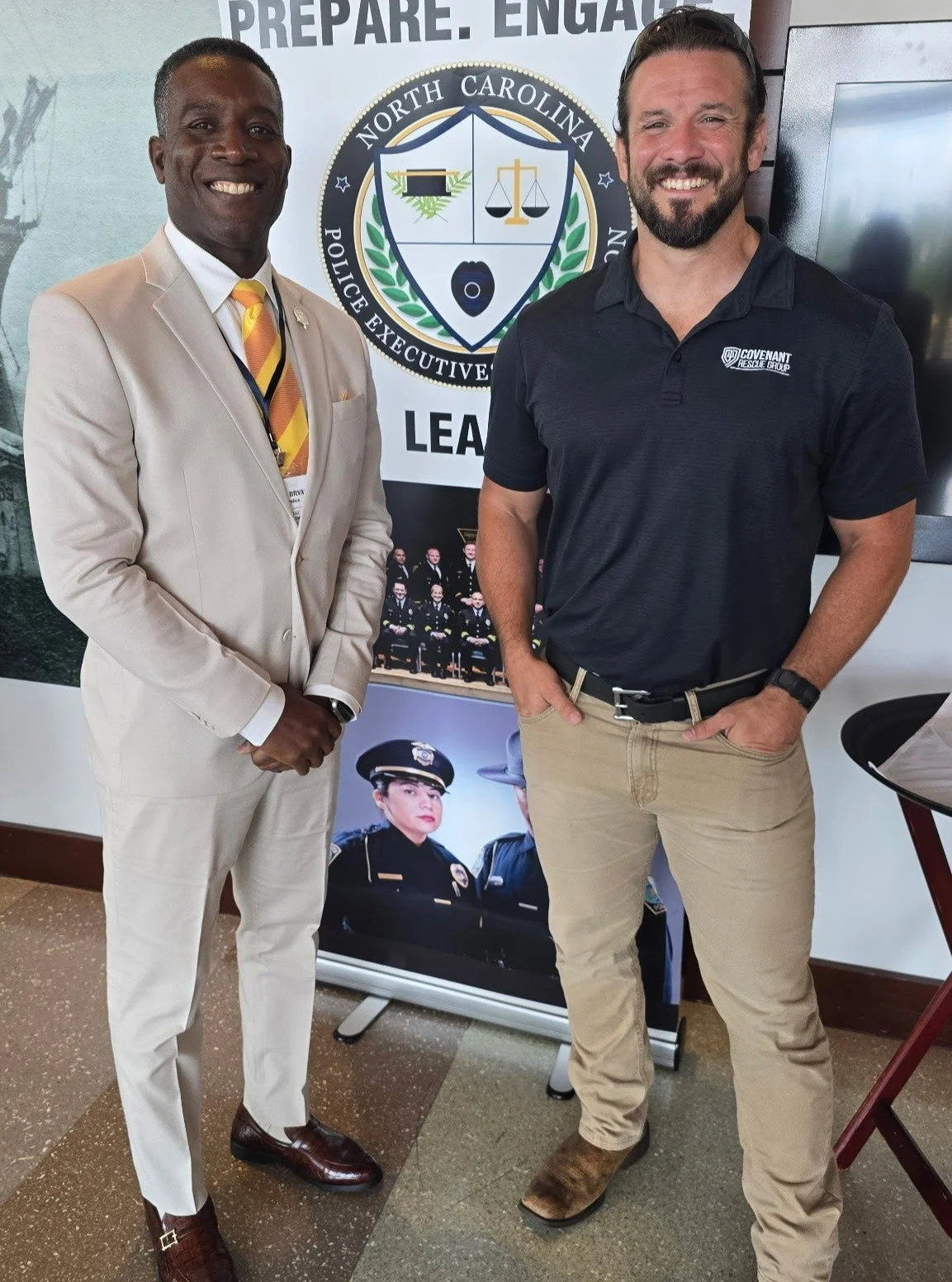 This past week, our CEO Jared Hudson had the honor of speaking at the North Carolina Police Executives Association. He shared about Covenant Rescue Group’s mission, our operations to combat human trafficking and child exploitation, and how we s