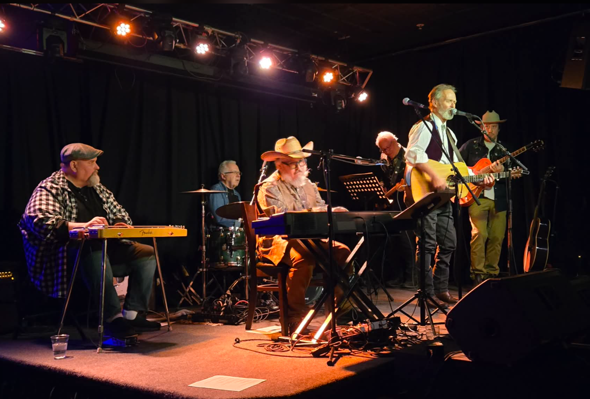 Hank Williams Night at 118 North in Wayne, January, 2026. With Jim Fogarty, Tommy Geddes, Reverend Chris, Michael Vogelmann and Jesse Lundy.