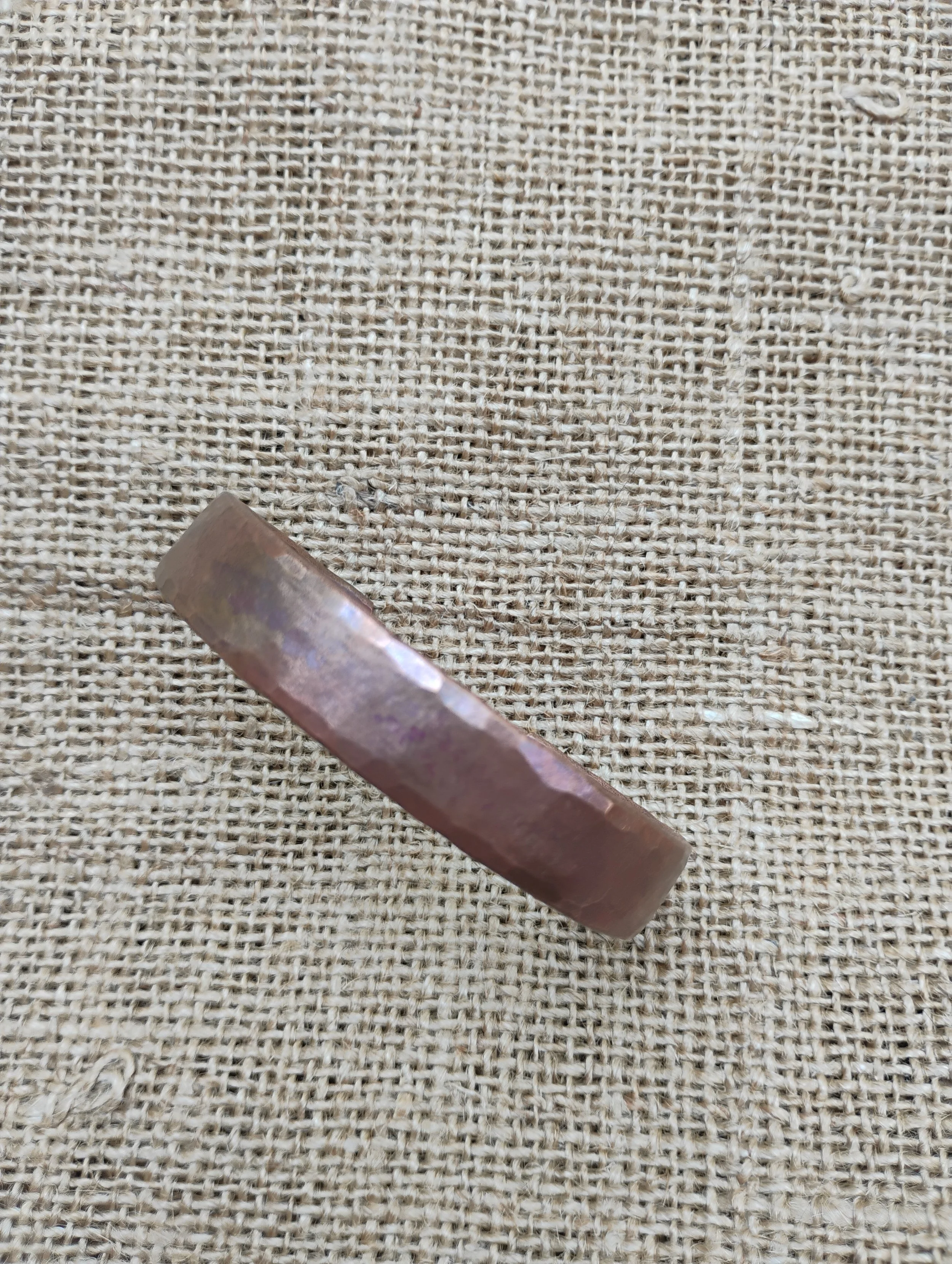 hammered copper bracelet