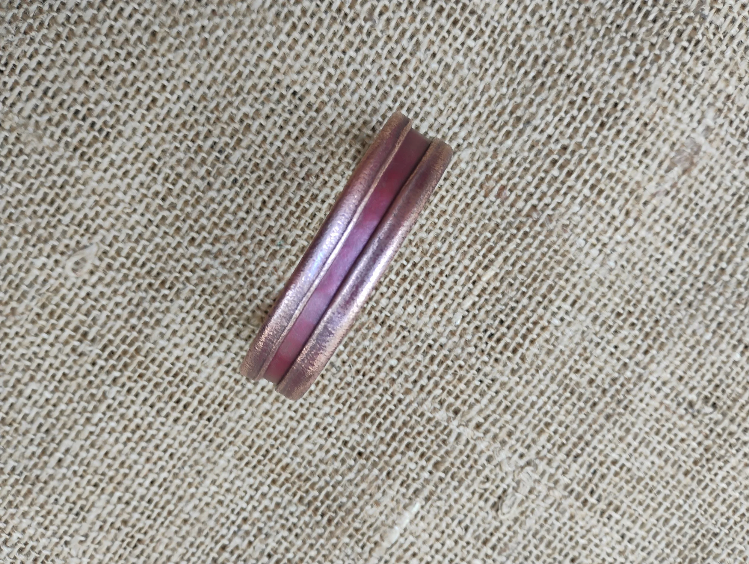 smooth folded copper bracelet