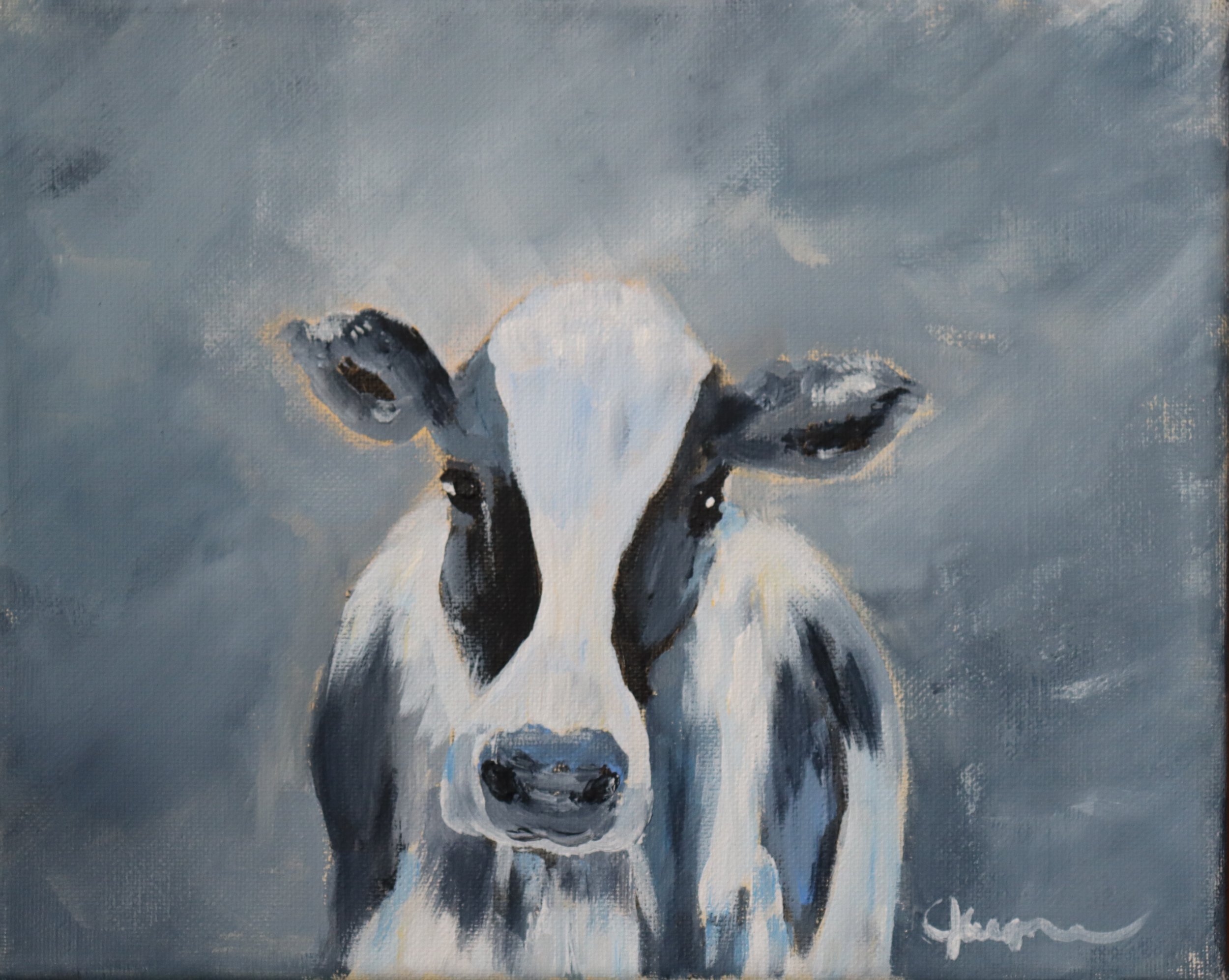 Hazel (2025), acrylic on canvas, 8" x10" by Jayme H. Mansfield