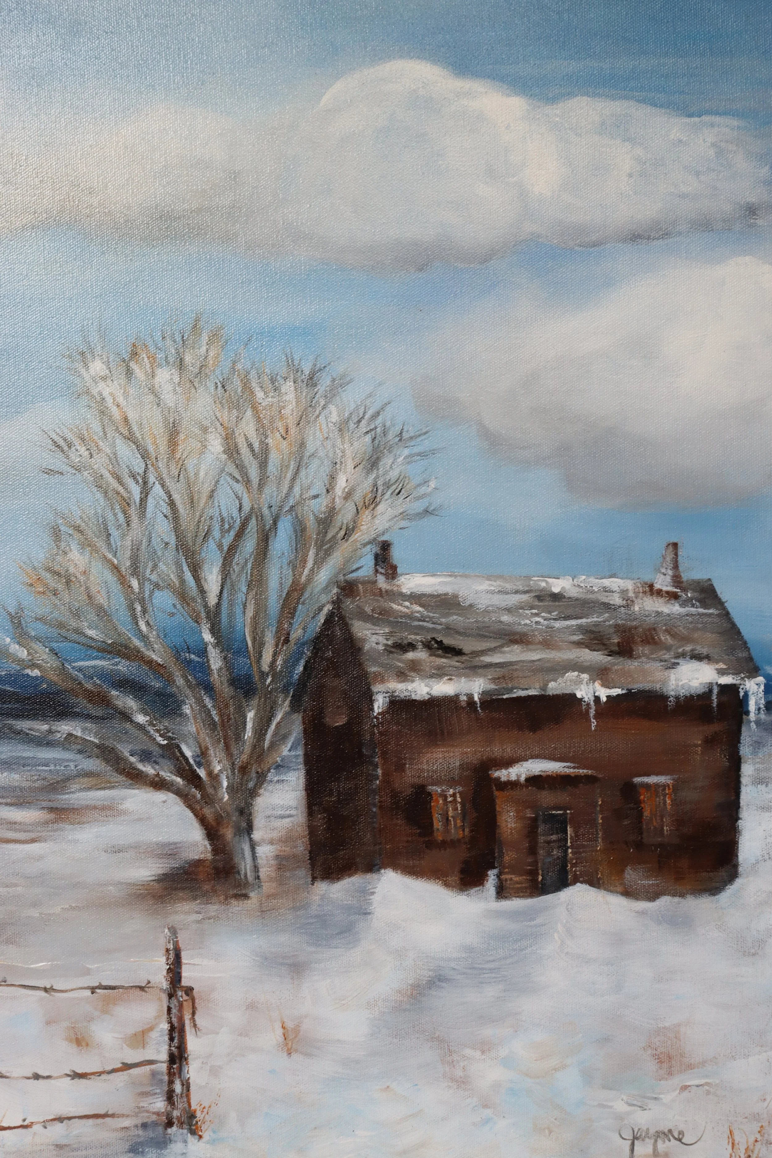 Still Standing (2024), acrylic on canvas, 18" x 24" by Jayme H. Mansfield